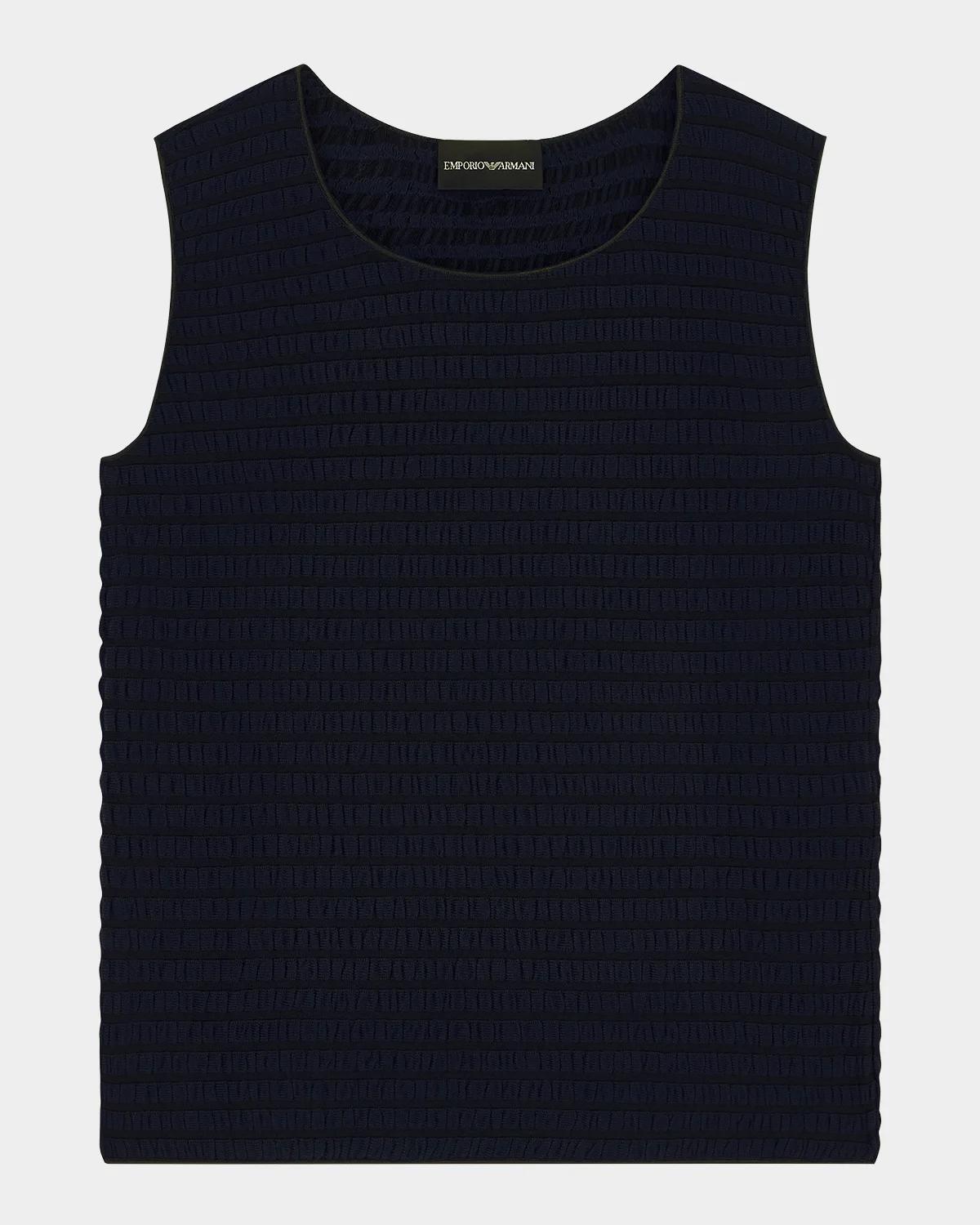 Textured Jacquard Jersey Tank Top