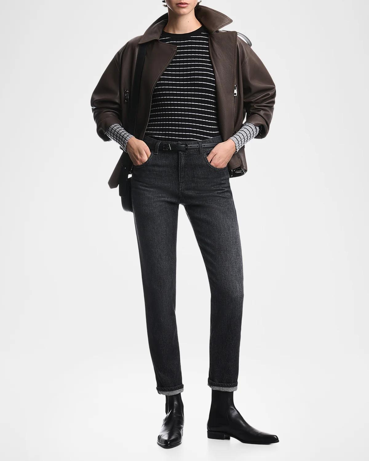 Striped Rib Knit Pullover - thumbnail 2