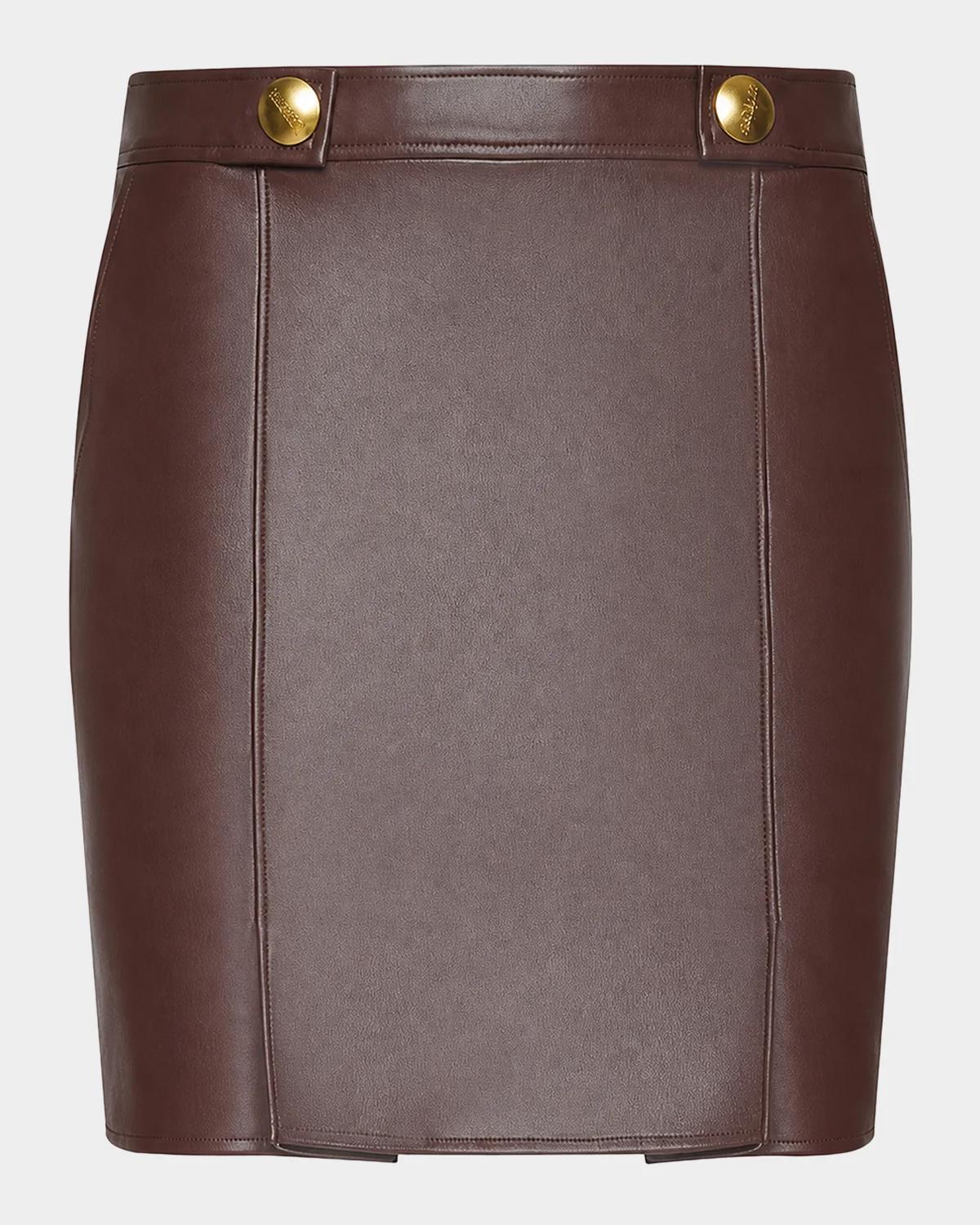 Nolina Faux-Leather Sheath Mini Skirt