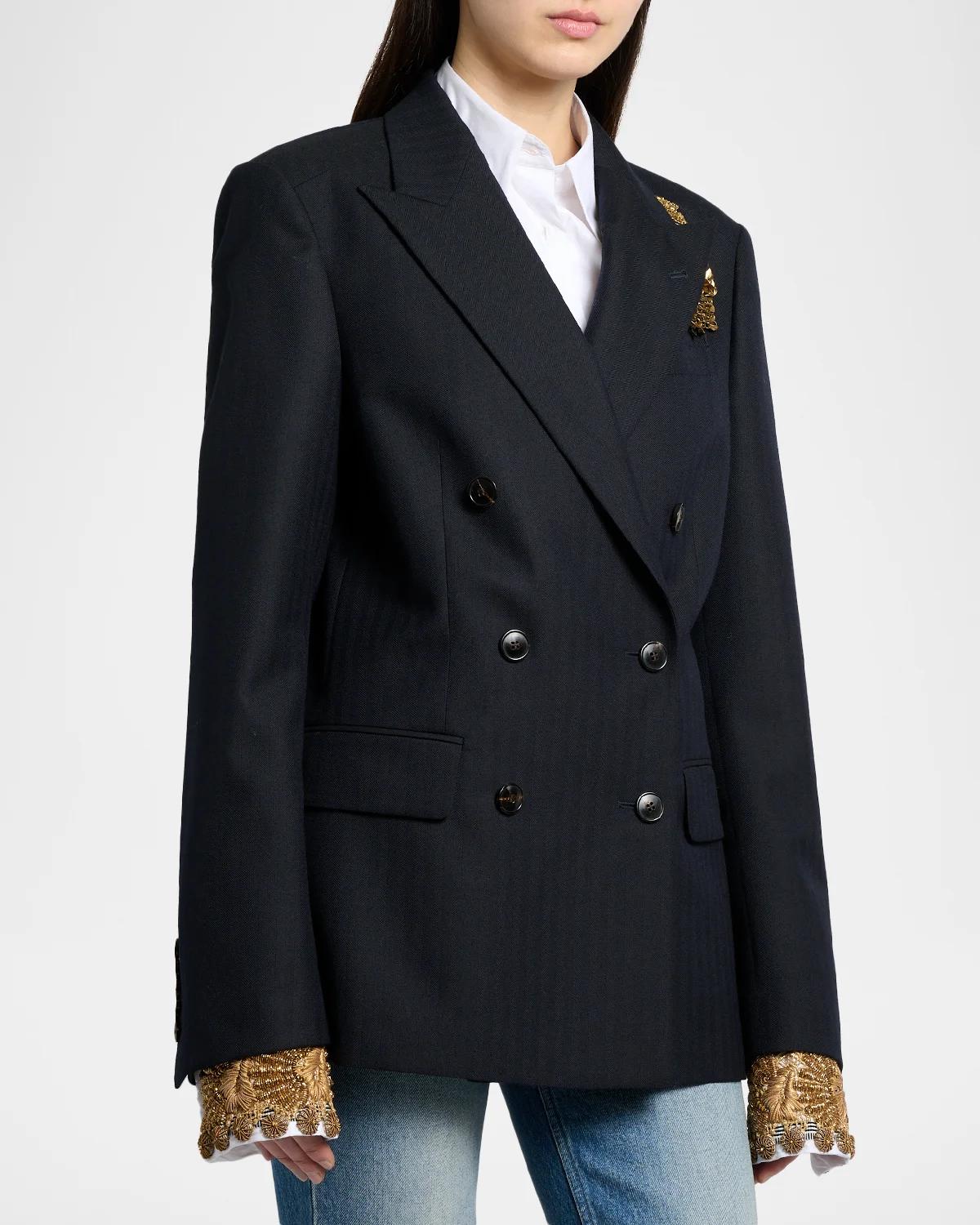 Barrysta Cotton Double-Breasted Jacket - thumbnail 4