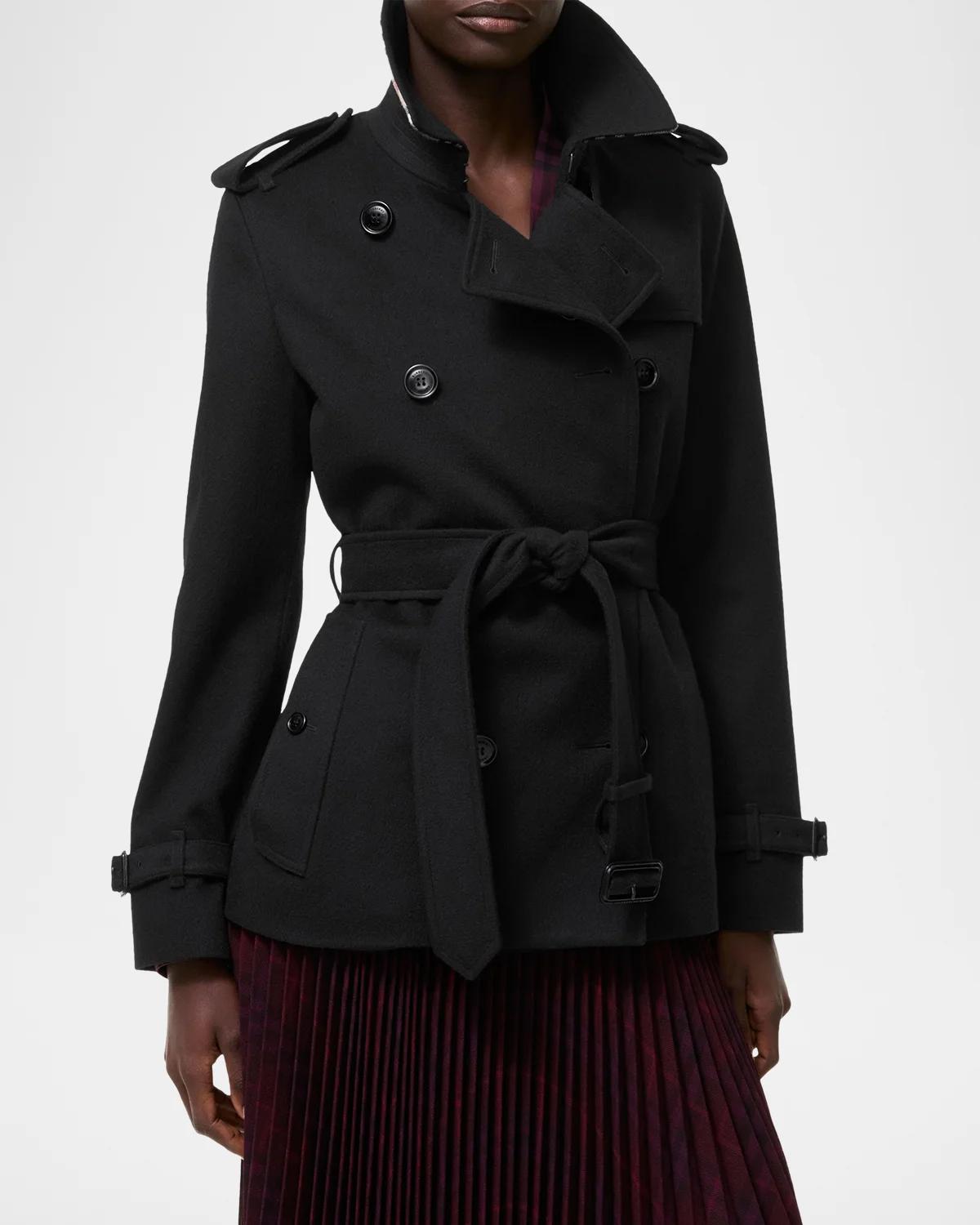 Kensington Belted Cashmere Short Trench Jacket - thumbnail 5