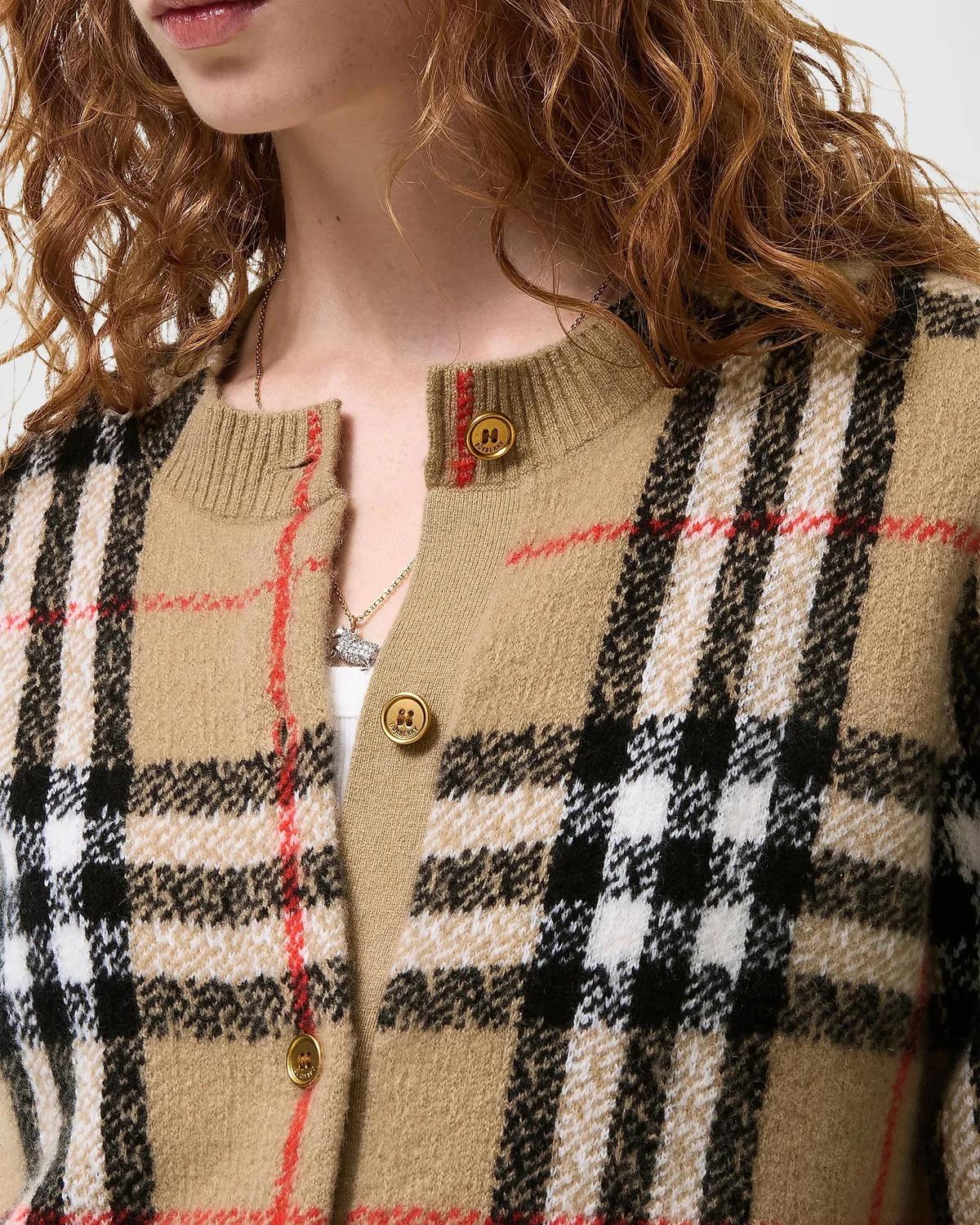 Check Cashmere Cardigan - thumbnail 5