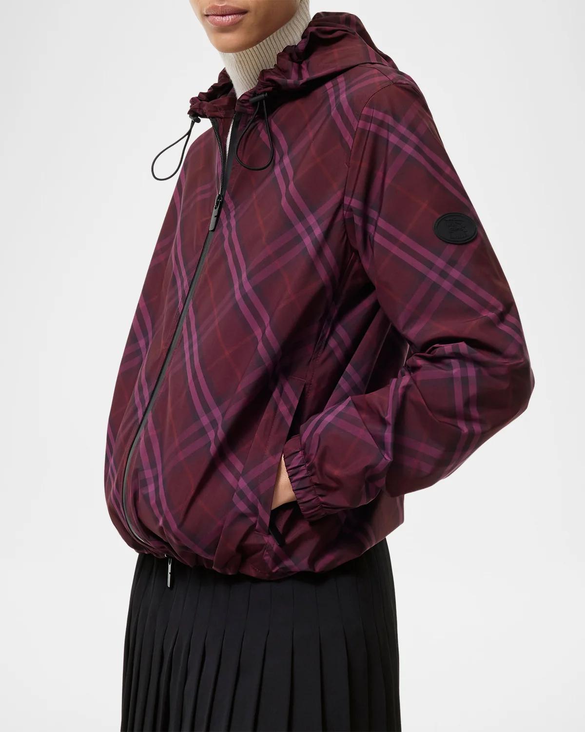 Salcombe Check Zip Hooded Jacket - thumbnail 2
