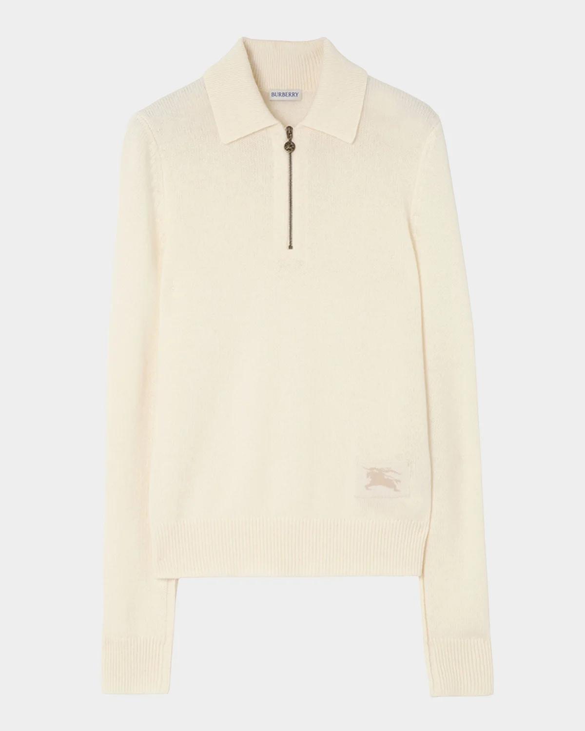 Cait Cashmere Quarter-Zip Sweater