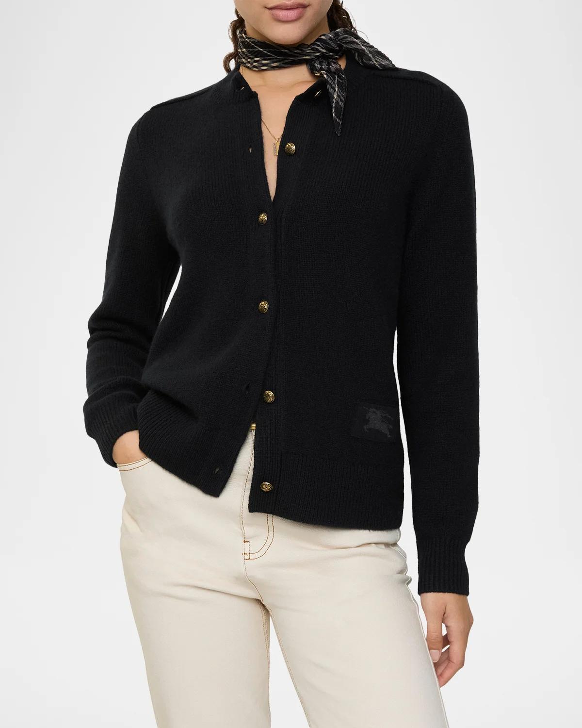 Clara Cashmere Crewneck Cardigan - thumbnail 2