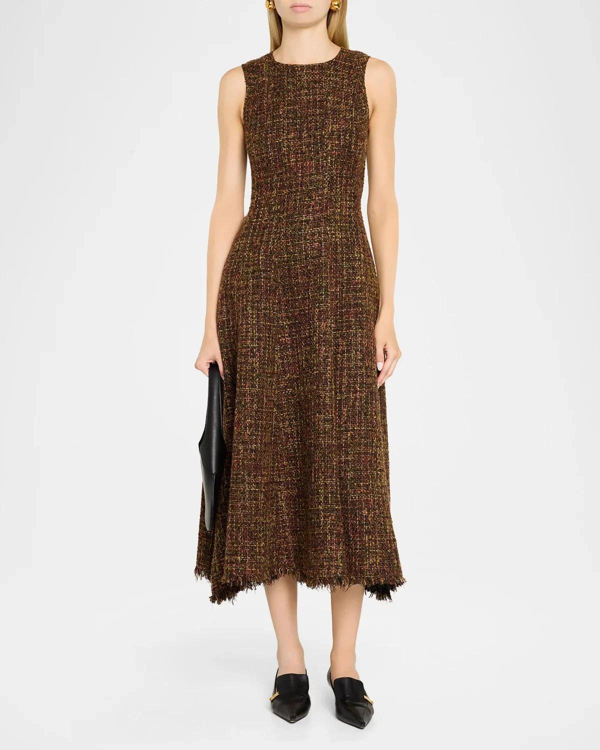 Beatrix Sleeveless Tweed Midi Dress - thumbnail 2