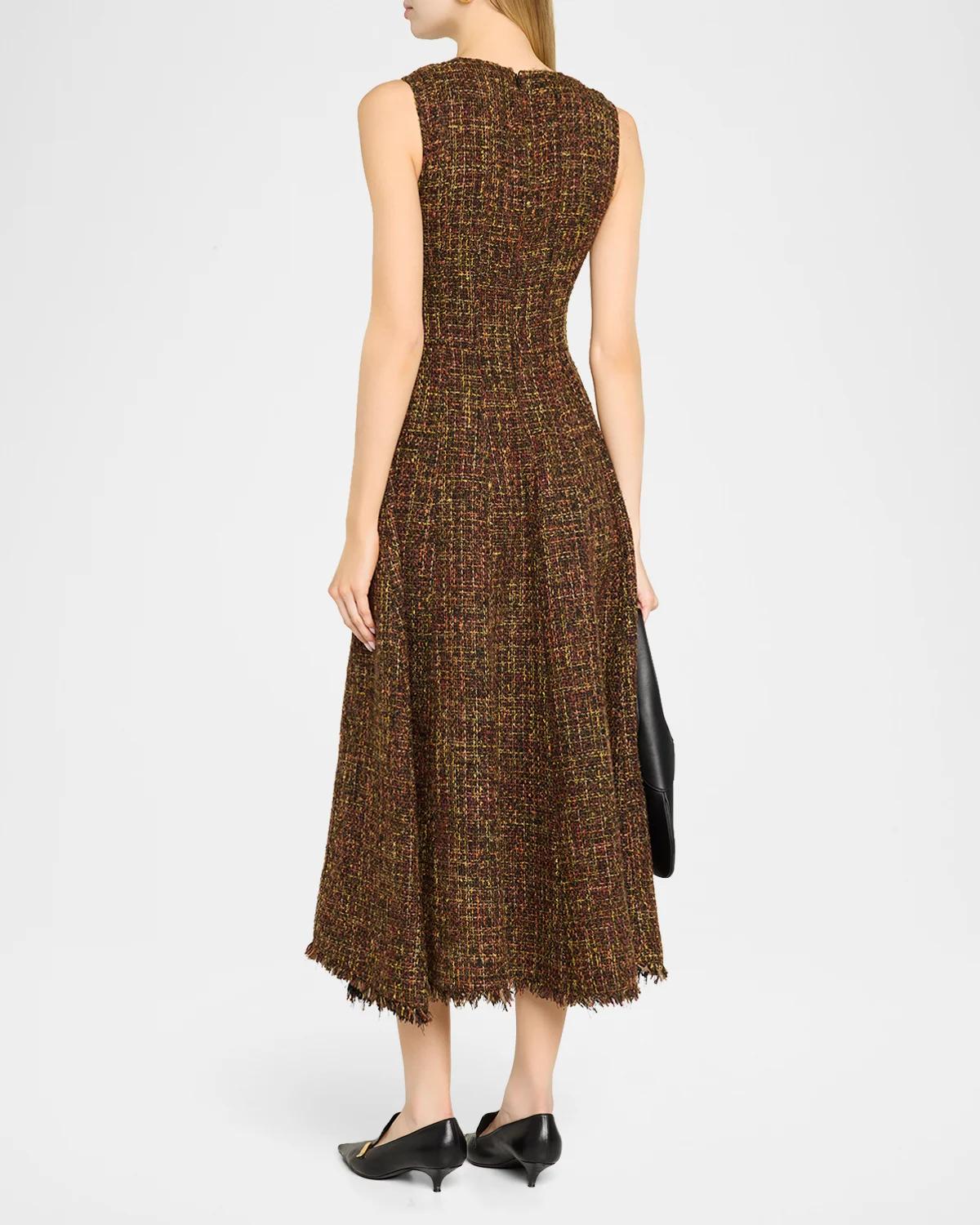 Beatrix Sleeveless Tweed Midi Dress - thumbnail 3