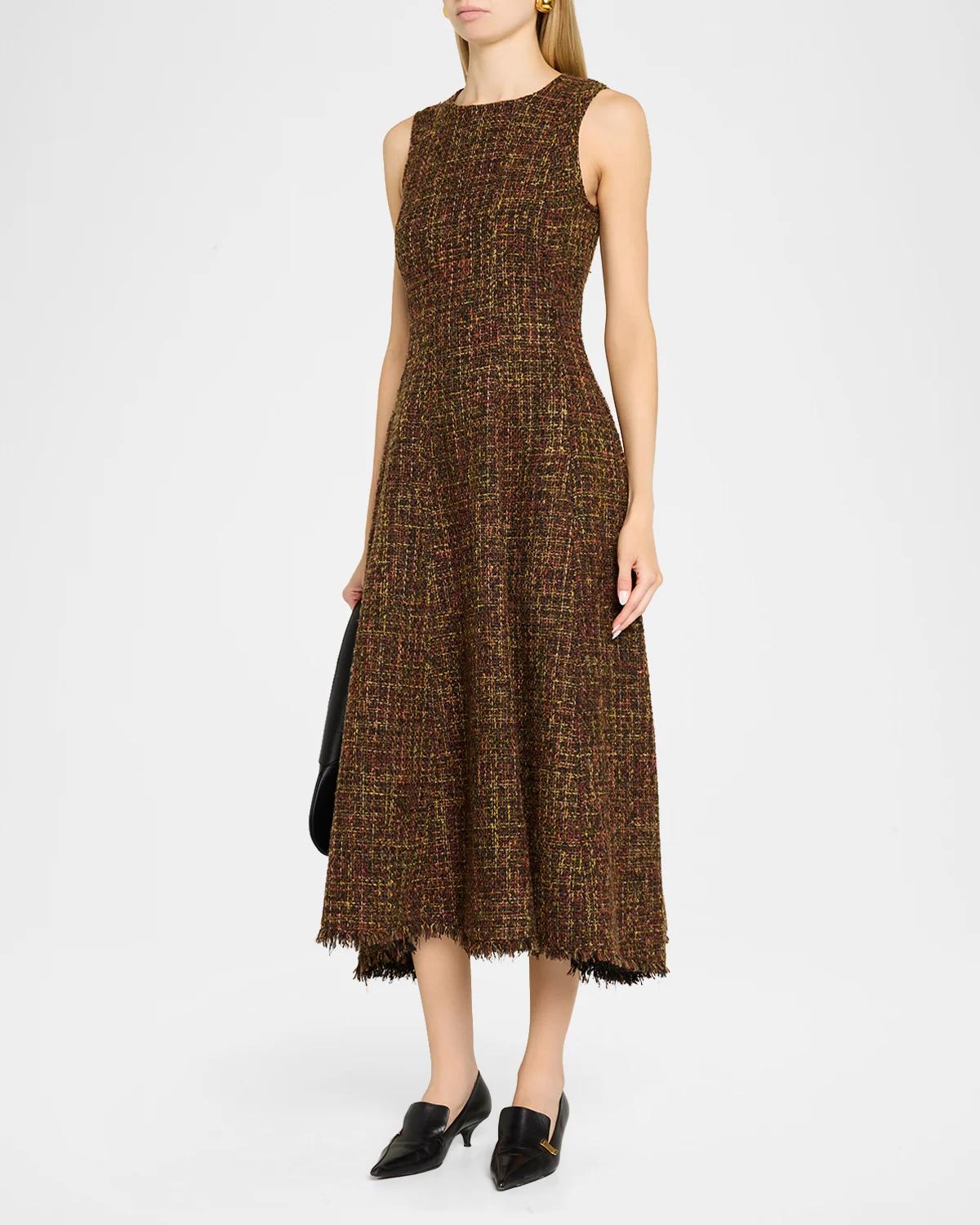 Beatrix Sleeveless Tweed Midi Dress - thumbnail 4