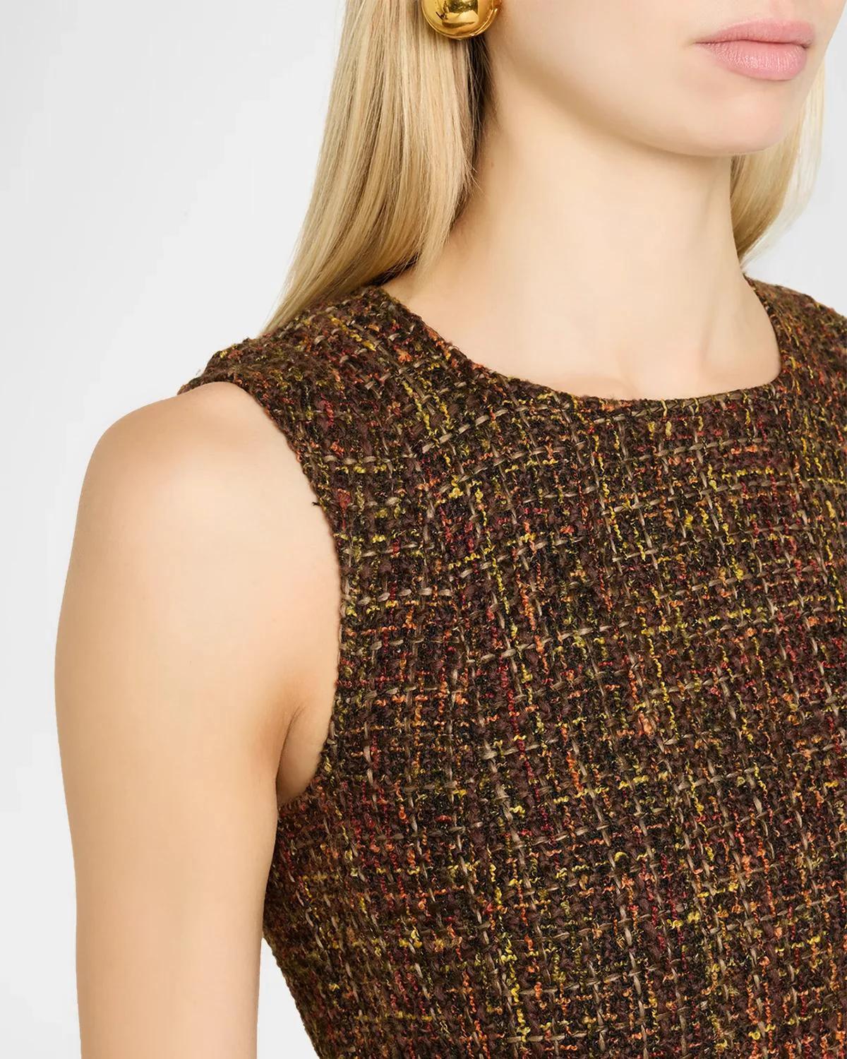 Beatrix Sleeveless Tweed Midi Dress - thumbnail 5