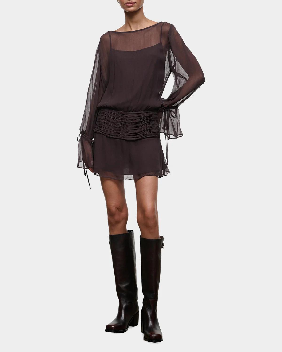 Beatrix Plissé Mini Dress - thumbnail 2