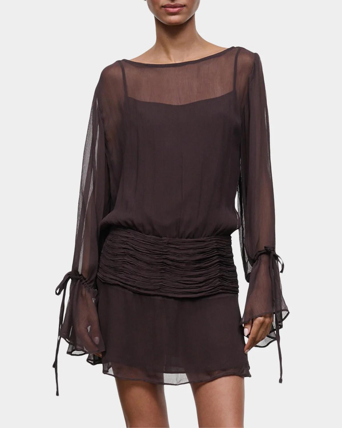Beatrix Plissé Mini Dress - thumbnail 4