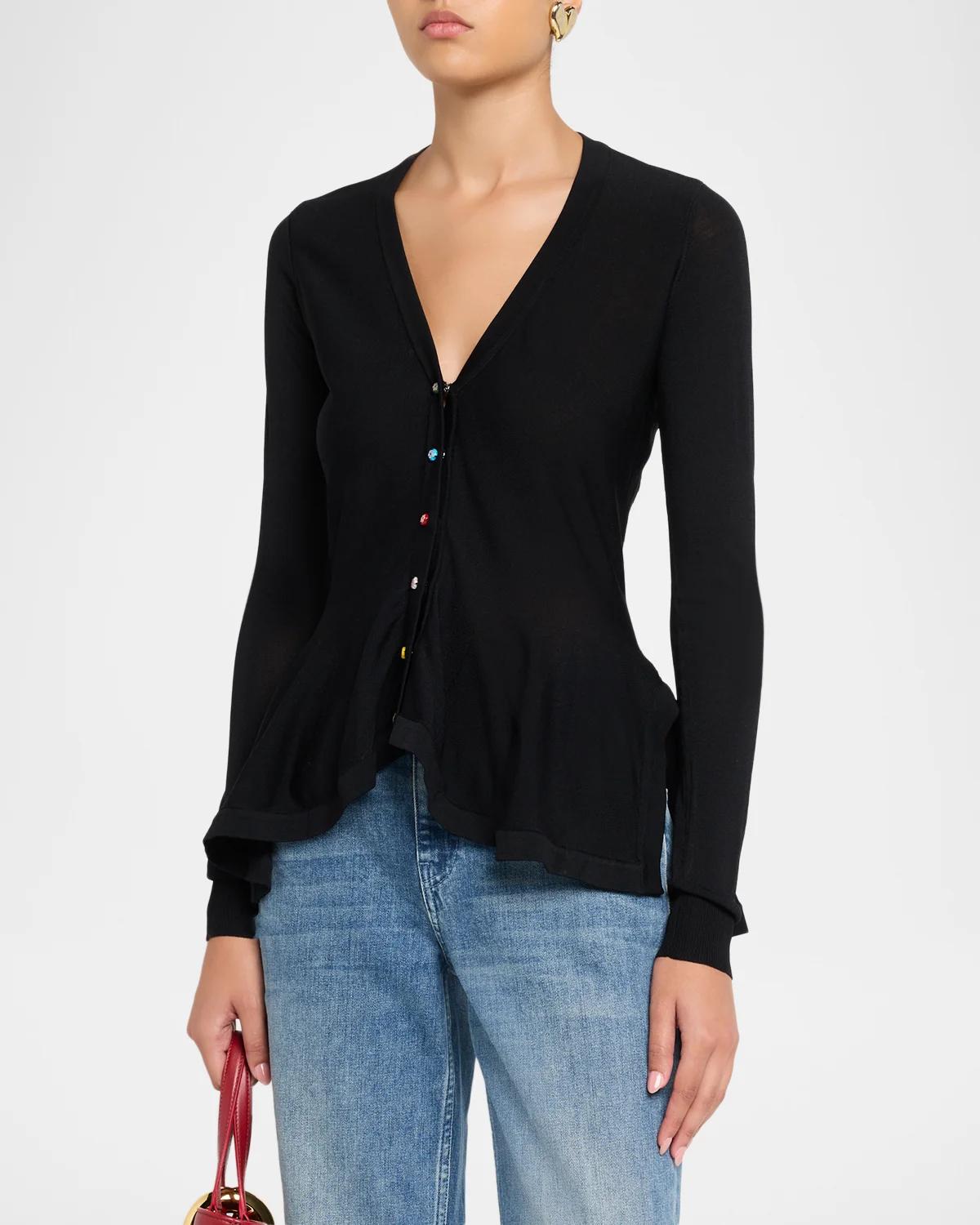 Jamie Peplum Button Top - thumbnail 4
