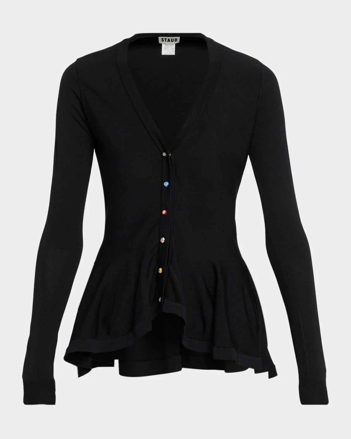 Jamie Peplum Button Top