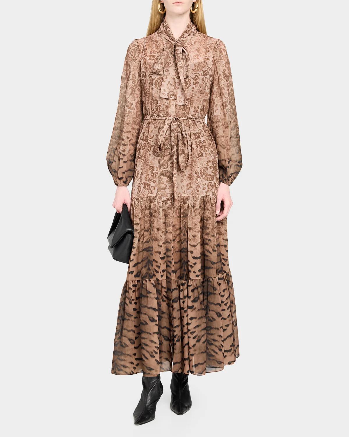 Oak Tiered Mixed-Print Maxi Dress - thumbnail 2
