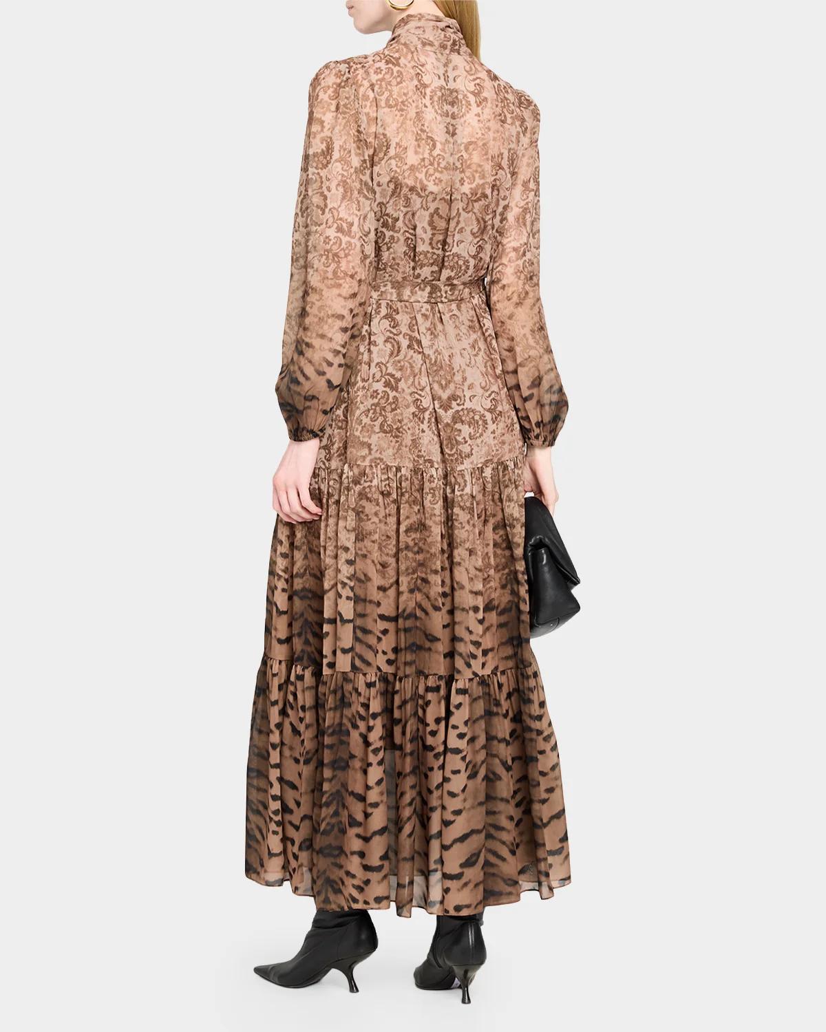 Oak Tiered Mixed-Print Maxi Dress - thumbnail 3