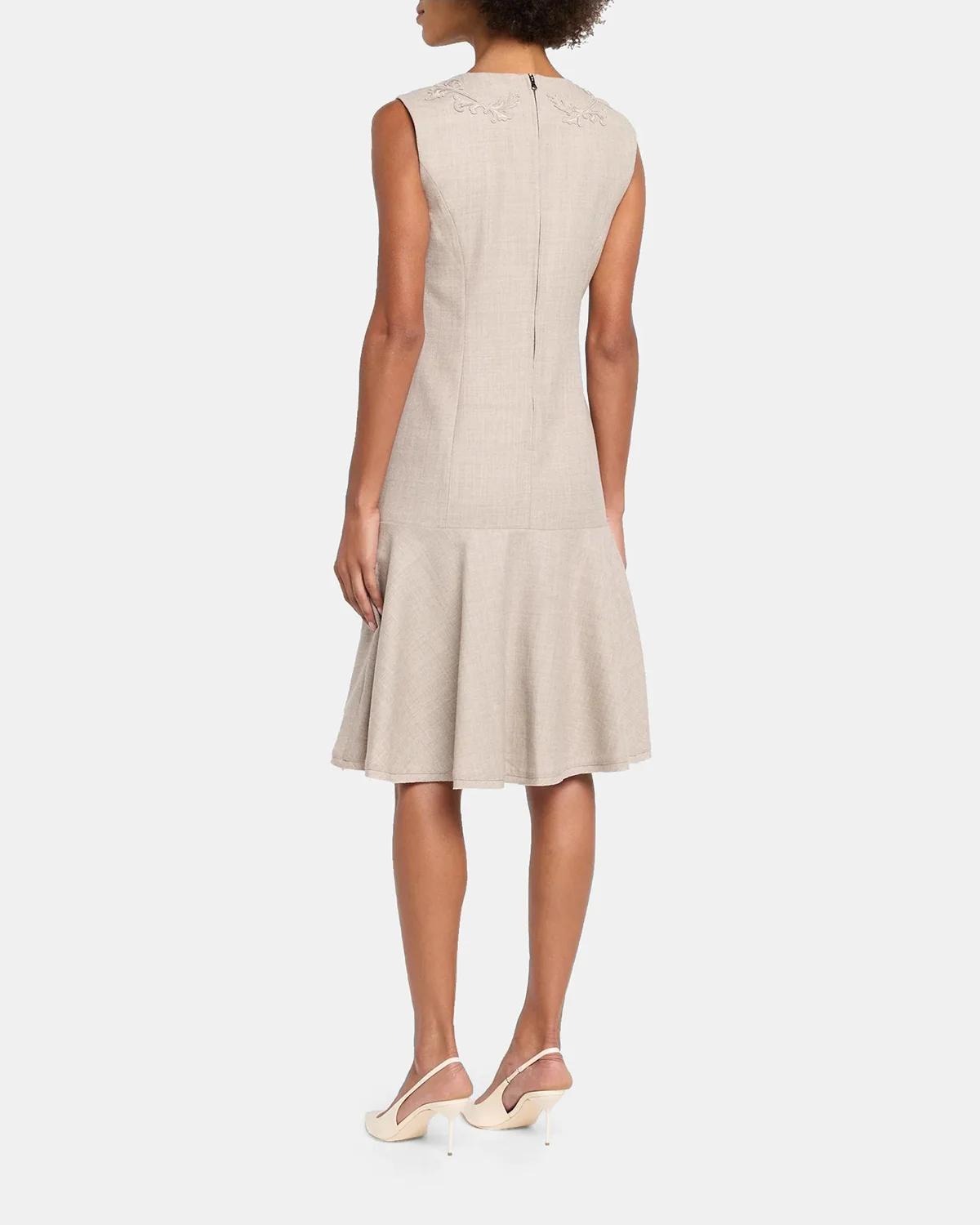 Tate Wool Drop-Waist Knee-Length Dress - thumbnail 3
