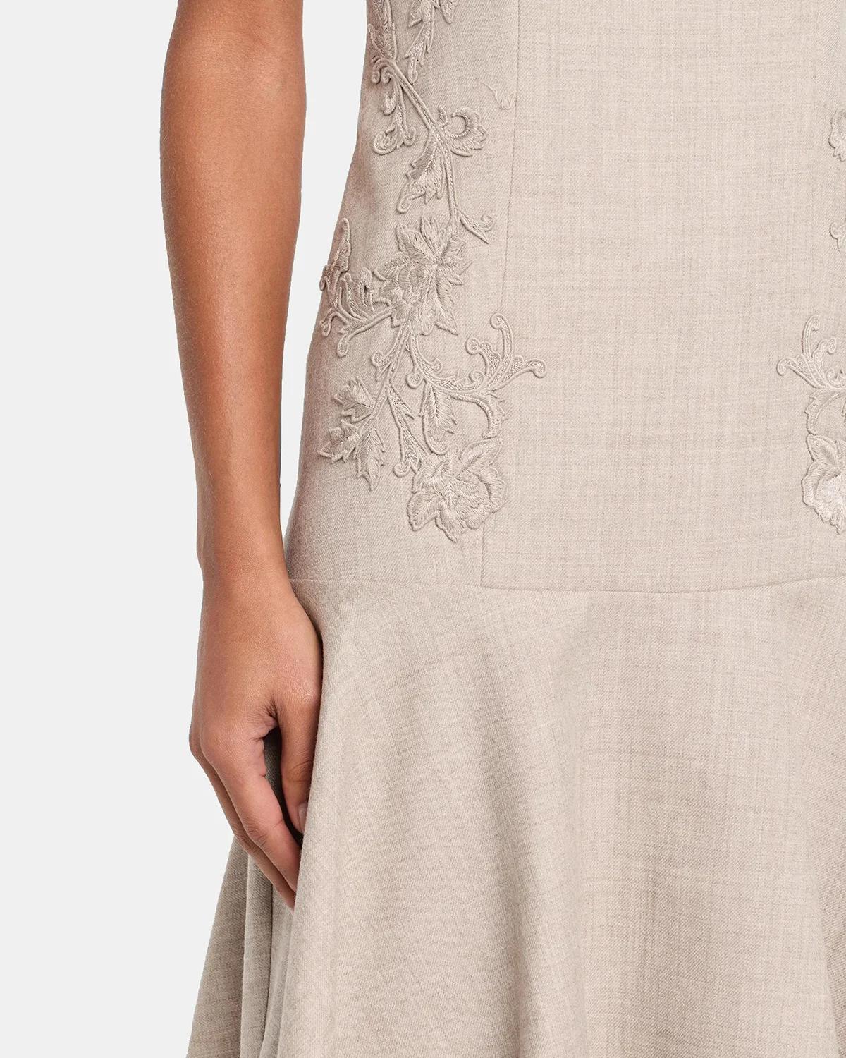 Tate Wool Drop-Waist Knee-Length Dress - thumbnail 5