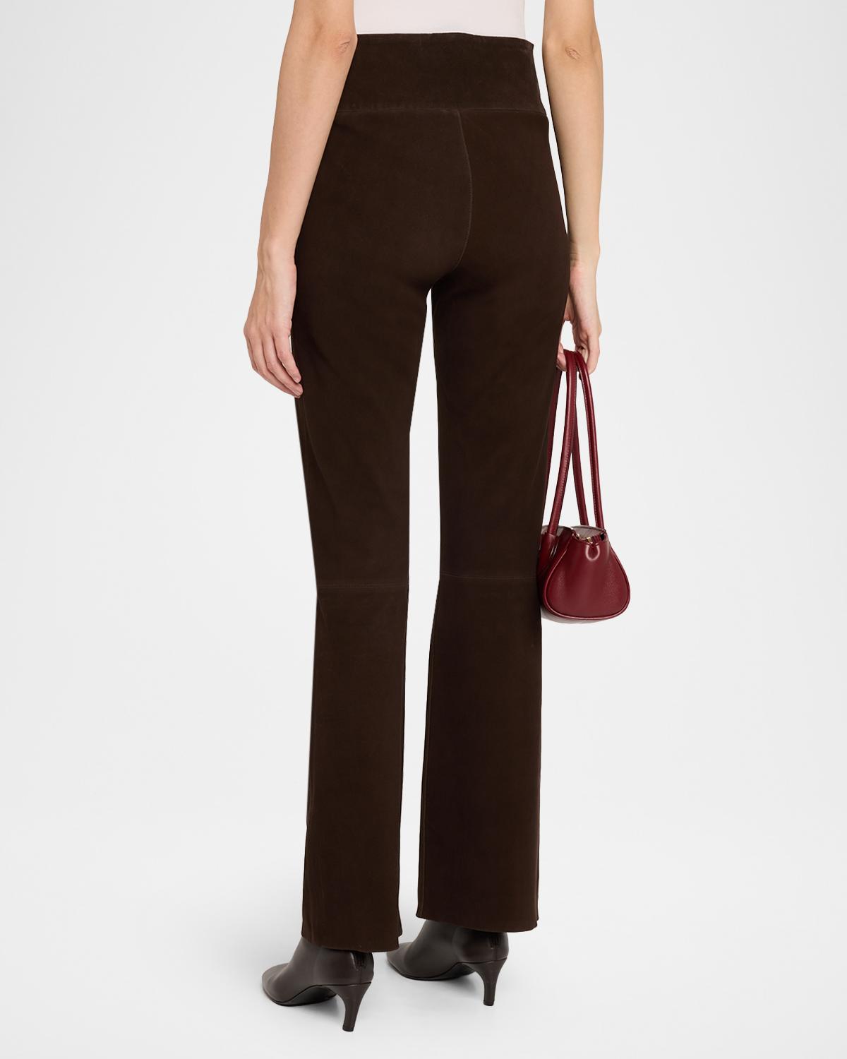 Madi Straight-Leg Suede Pants - thumbnail 3