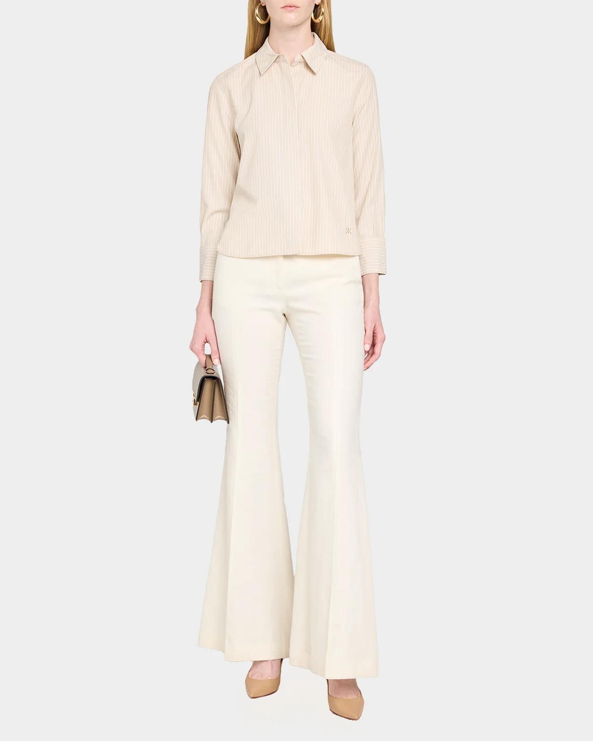 Alexie Striped Button-Front Blouse - thumbnail 7
