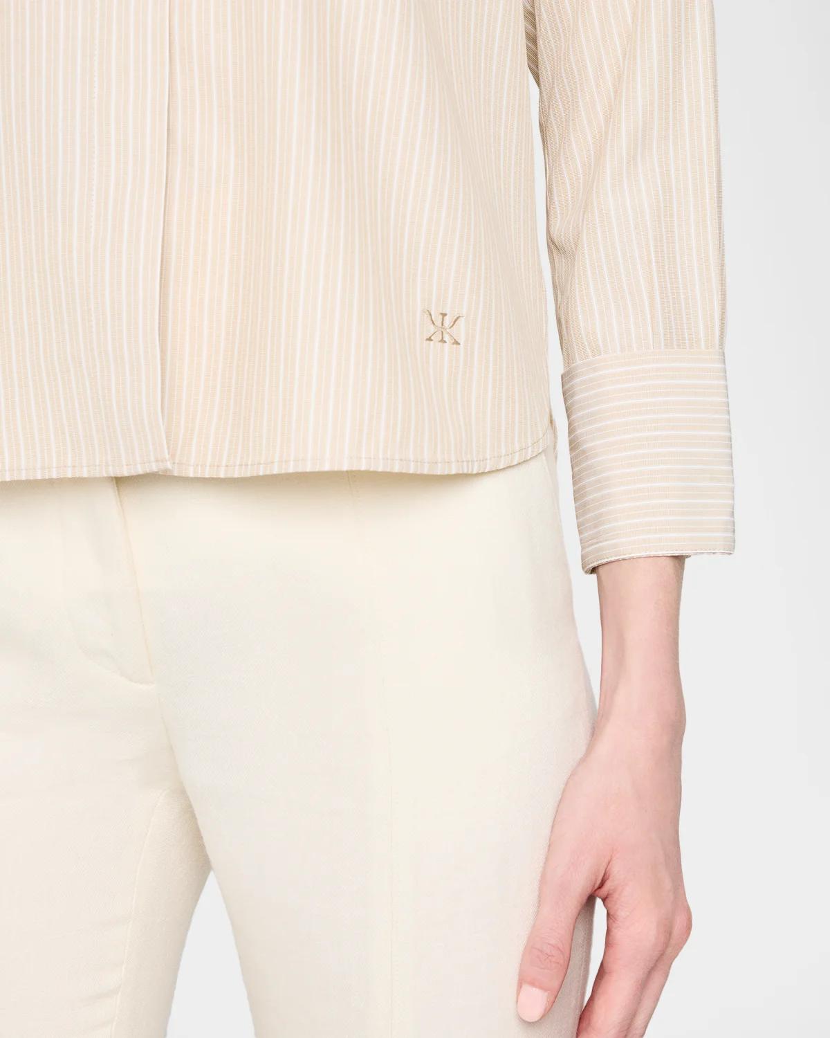 Alexie Striped Button-Front Blouse - thumbnail 10