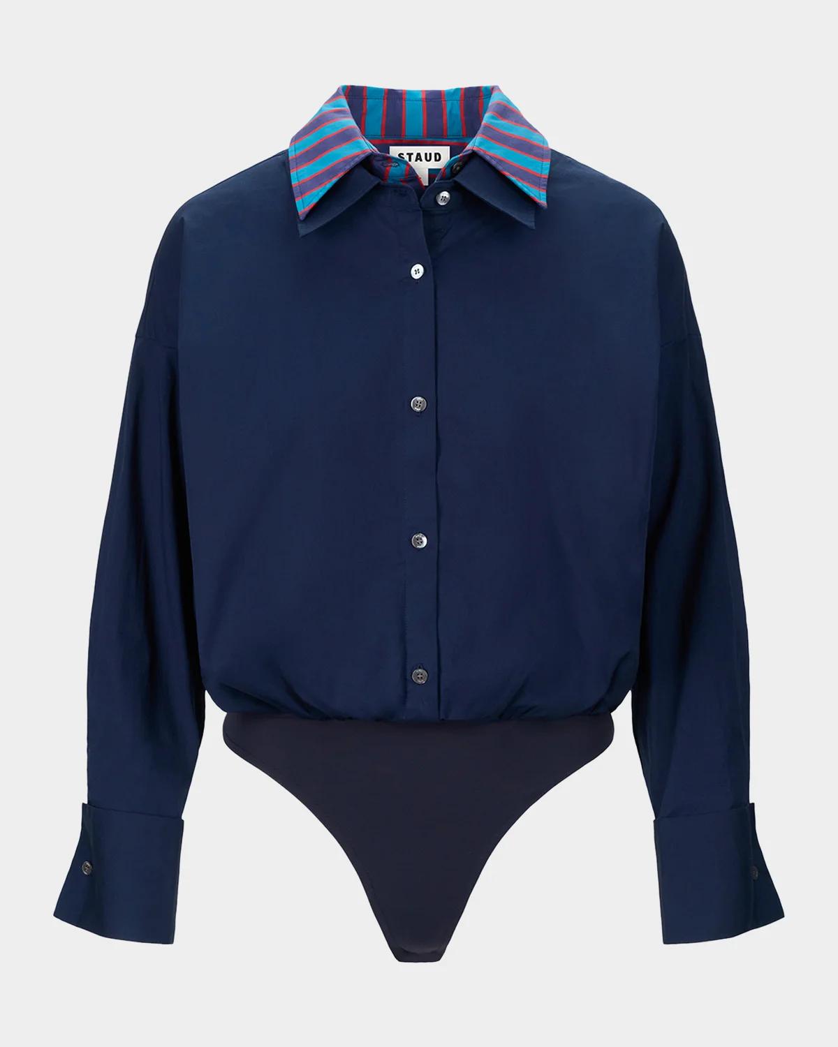 Uptown Stripe Collar Bodysuit