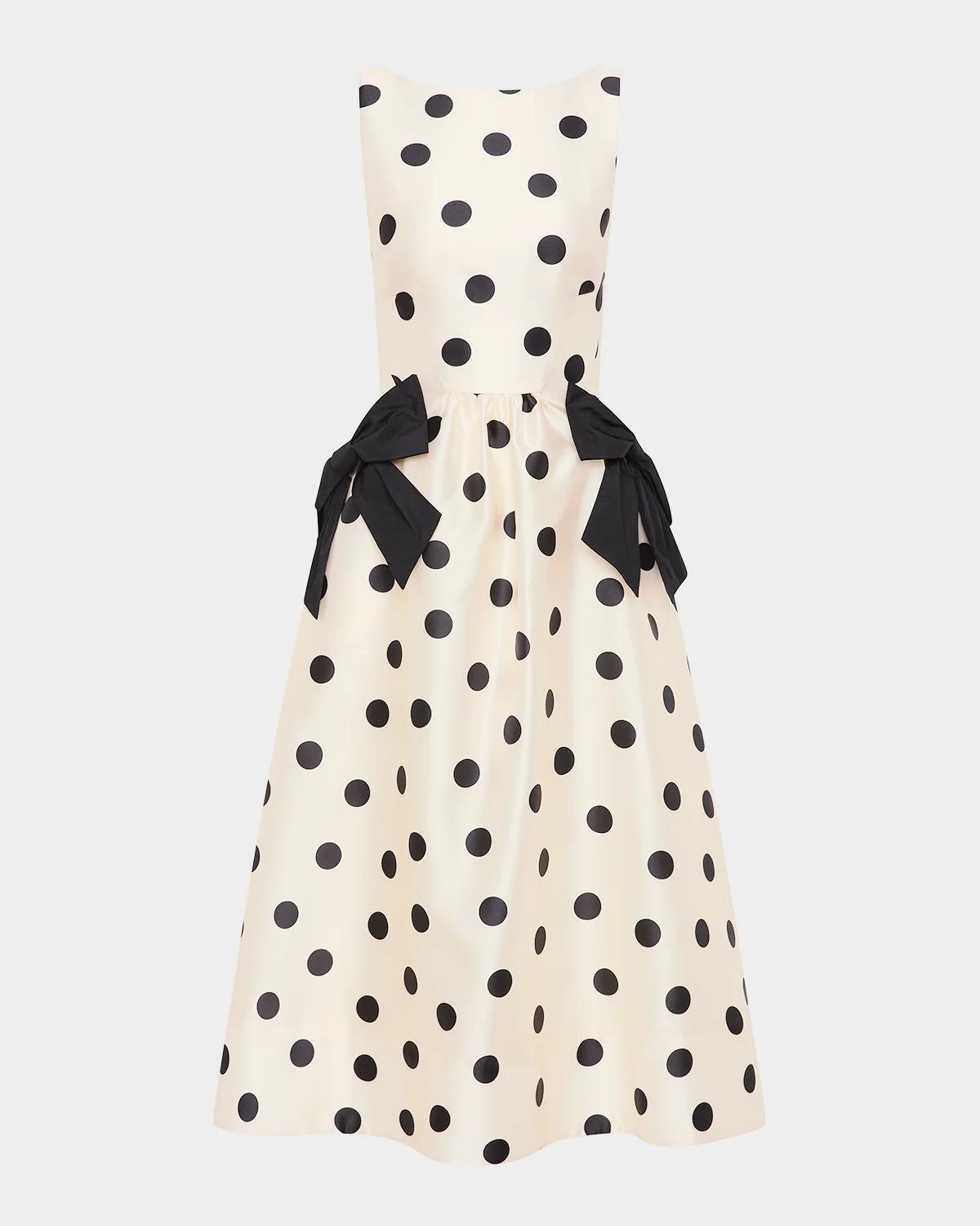 Bacio Polka Dot Midi Dress