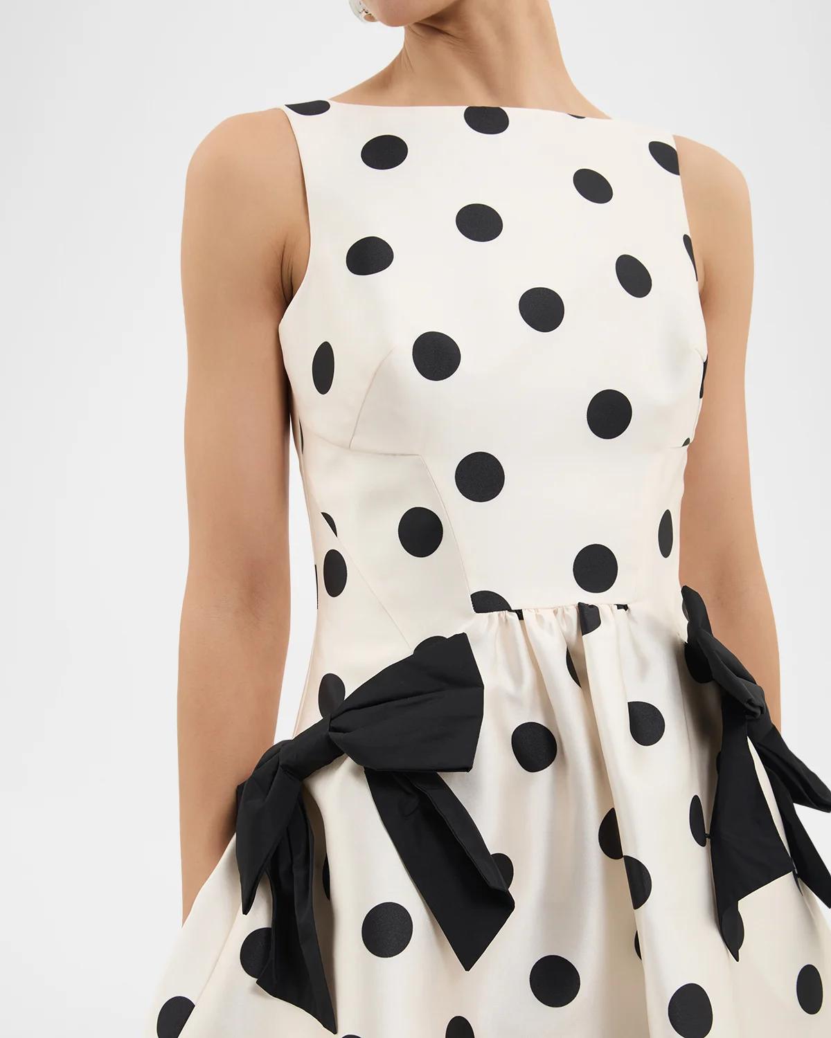 Bacio Polka Dot Midi Dress - thumbnail 6