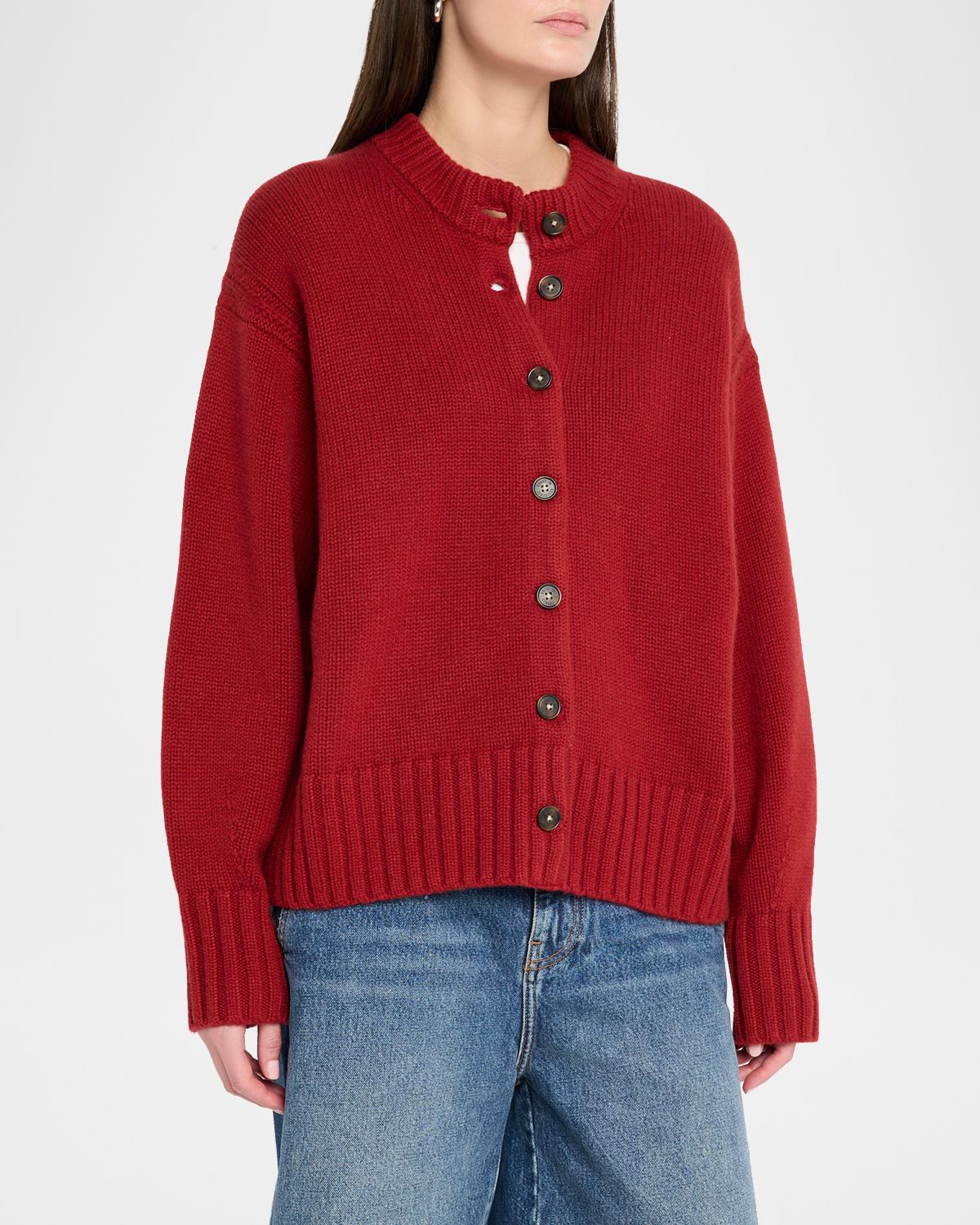 Cozy Cashmere Crewneck Cardigan - thumbnail 4