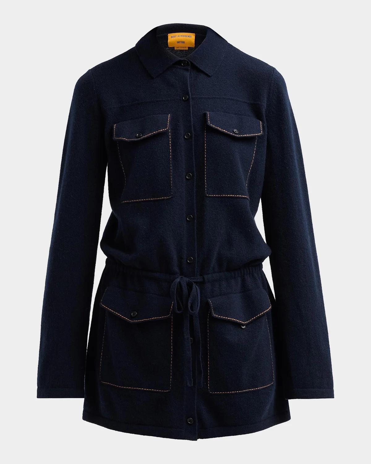 Industry Cashmere Drawstring Mini Dress