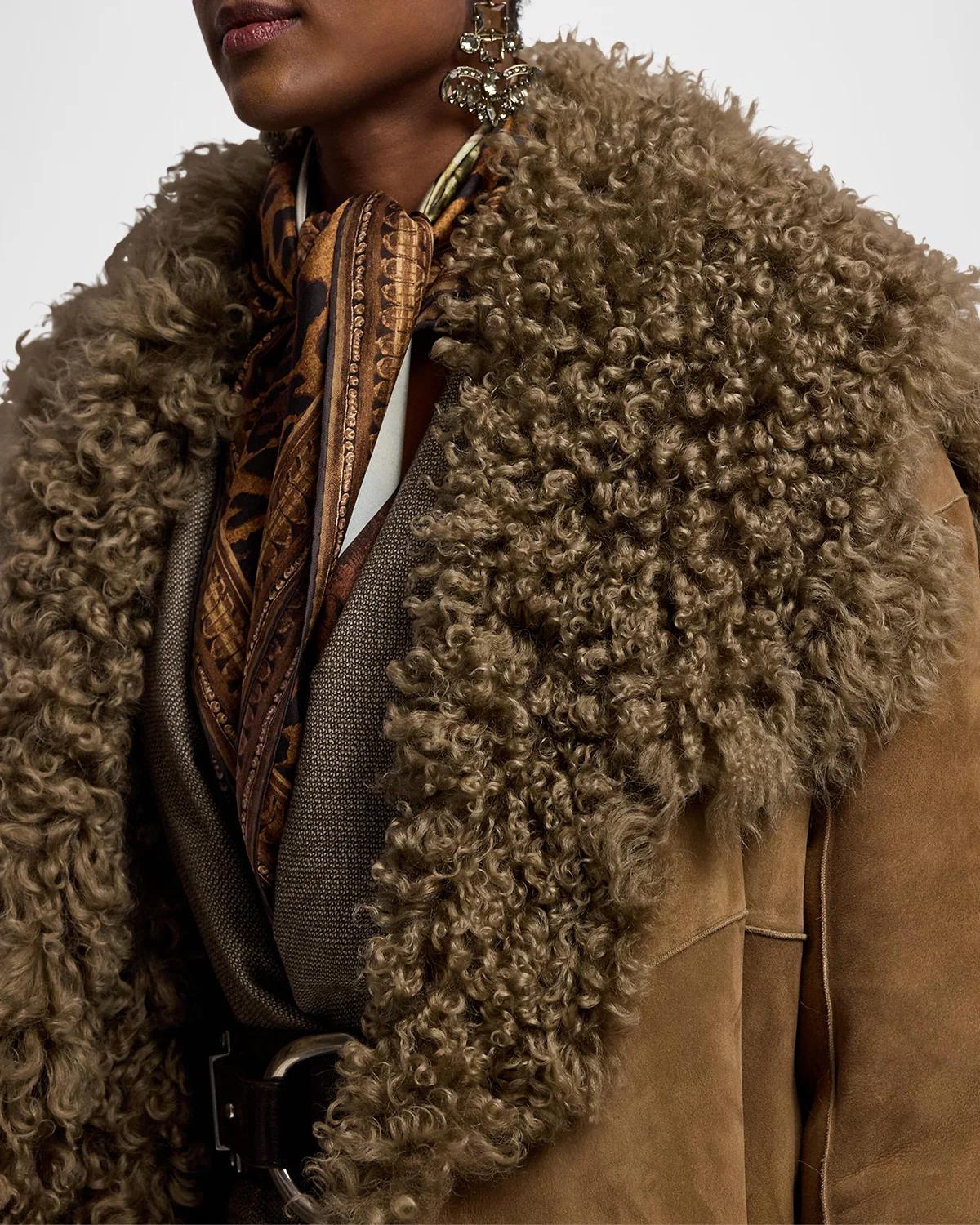 Justyn Reversible Merino Shearling Coat - thumbnail 6