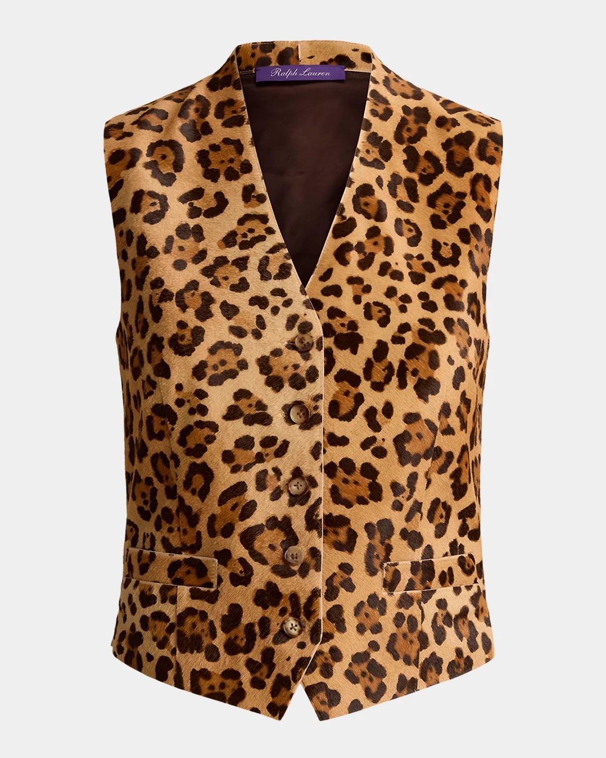 Leopard-Print Pony Hair Vest