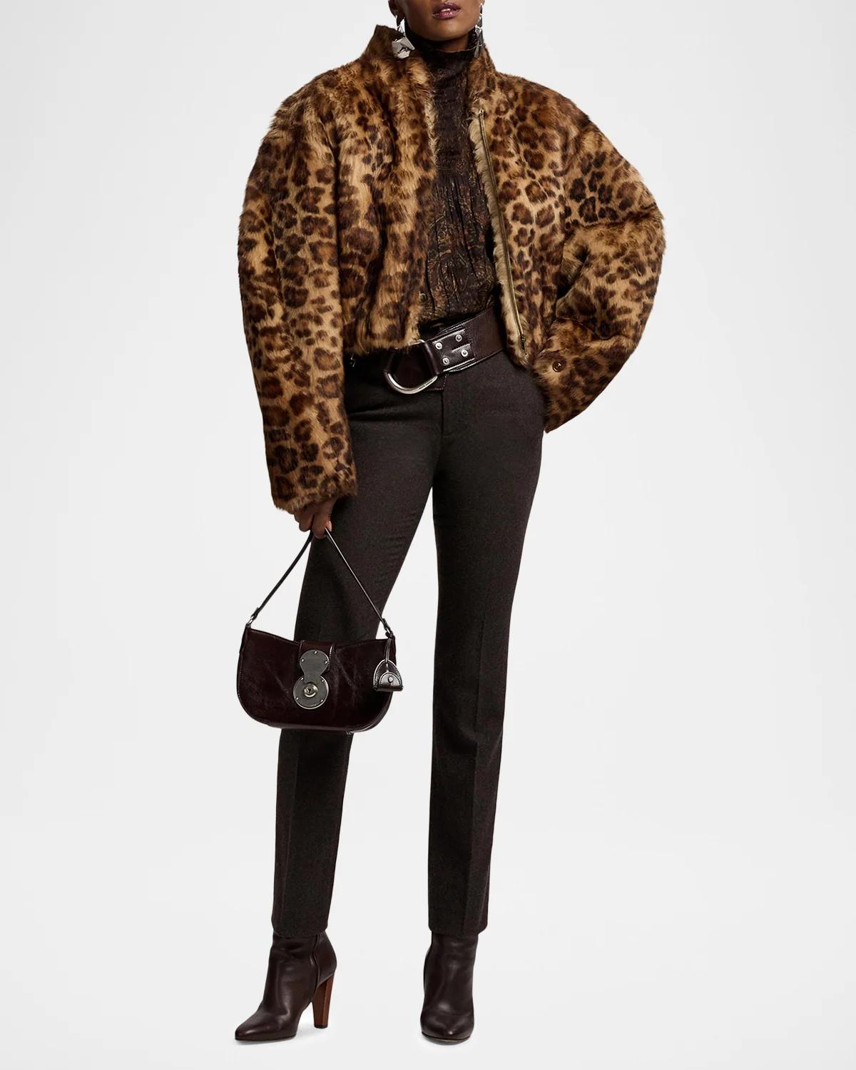 Balvin Leopard-Print Lamb Shearling Coat - thumbnail 2