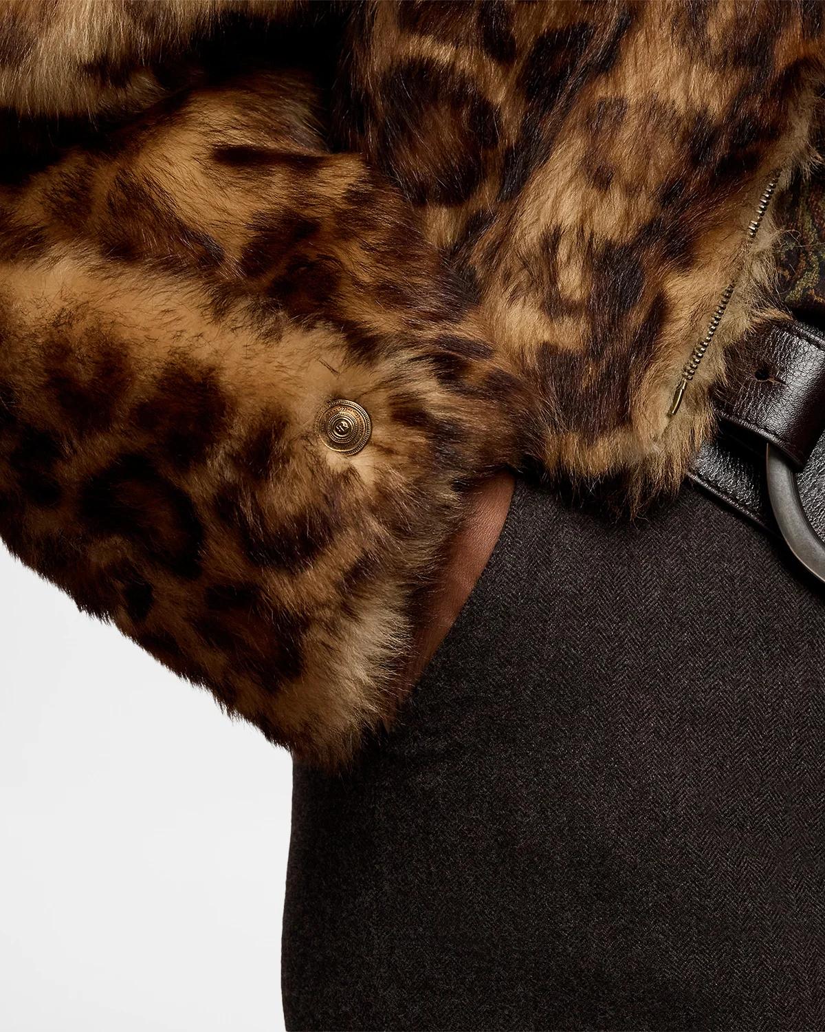 Balvin Leopard-Print Lamb Shearling Coat - thumbnail 5