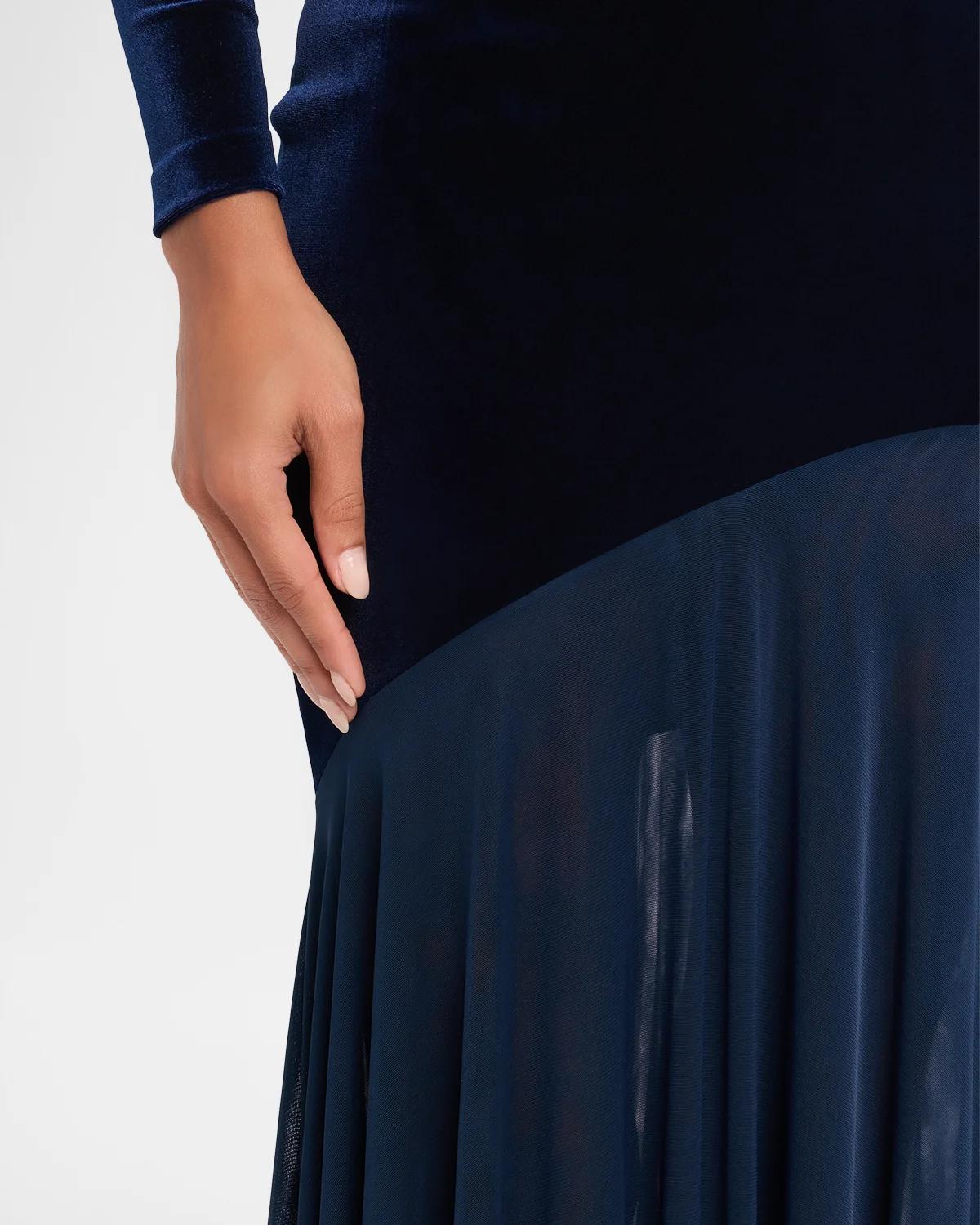 Janina Velvet A-Line Gown - thumbnail 5