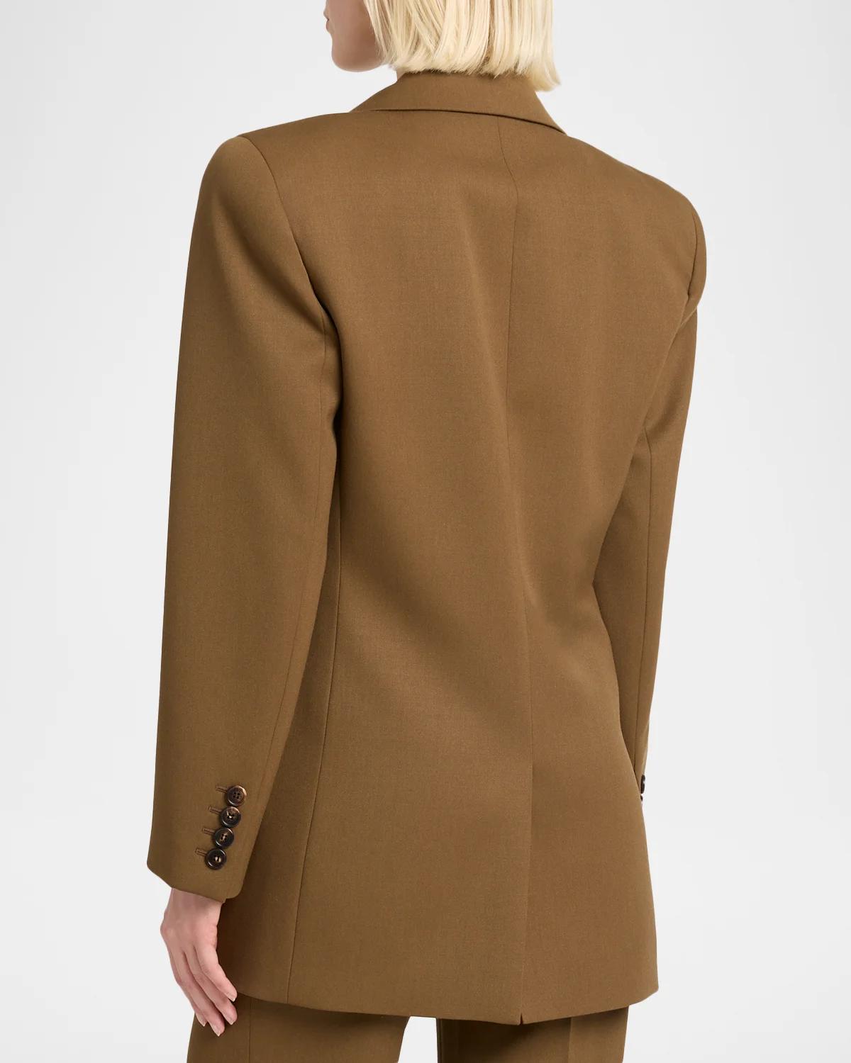 Virgin Wool Notch-Lapel Jacket - thumbnail 3