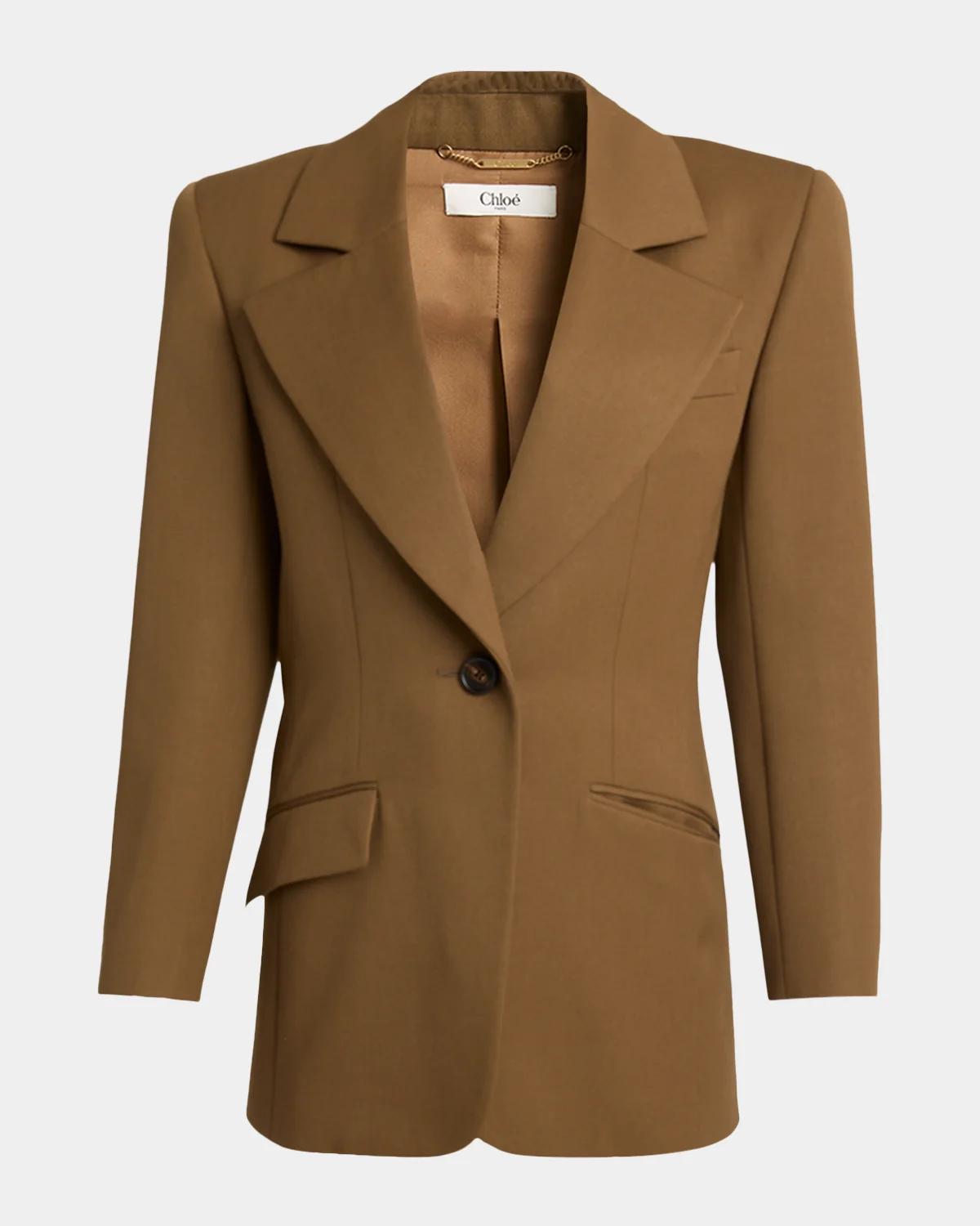 Virgin Wool Notch-Lapel Jacket