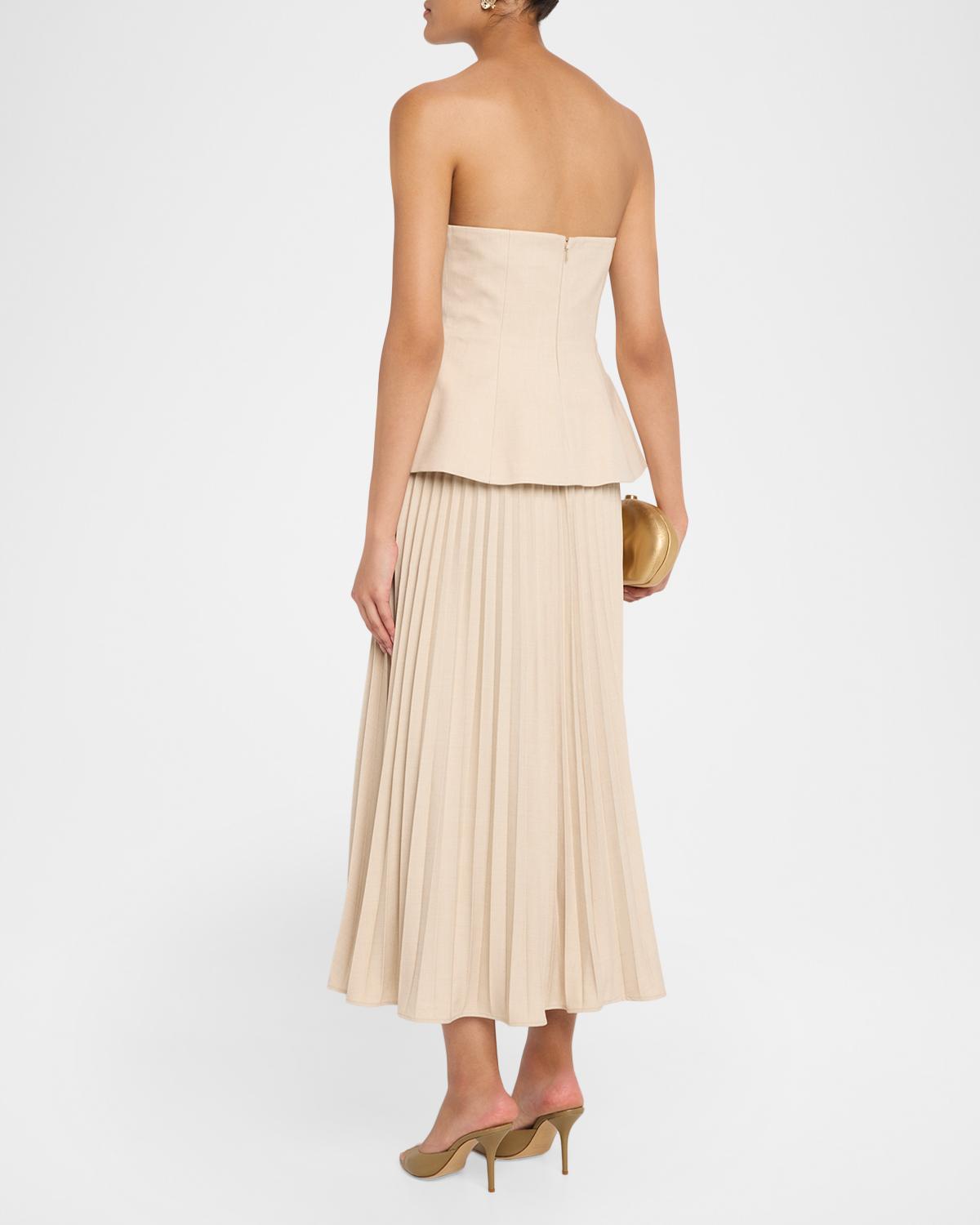 Bandeau Pleated Midi Dress - thumbnail 3