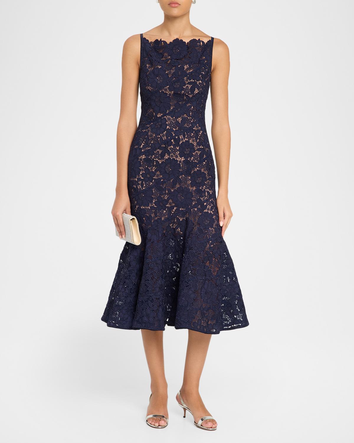 Spiral Lace Mermaid Midi Dress - thumbnail 2