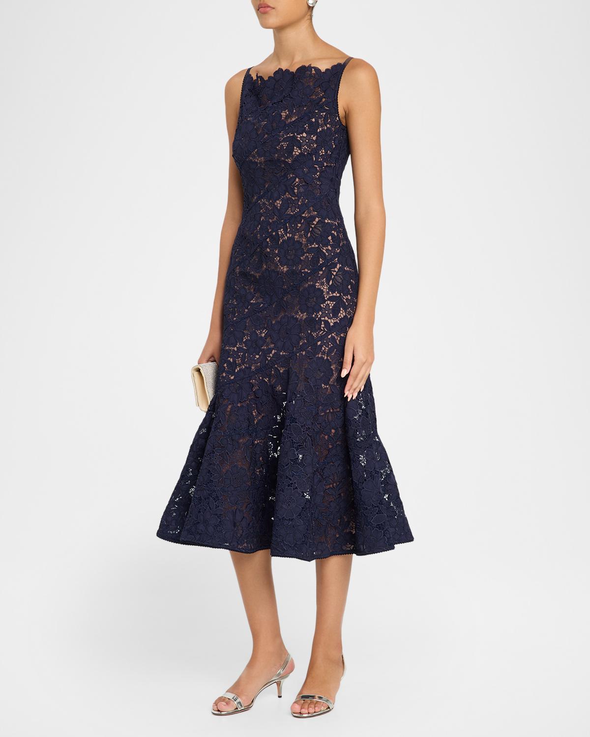 Spiral Lace Mermaid Midi Dress - thumbnail 4