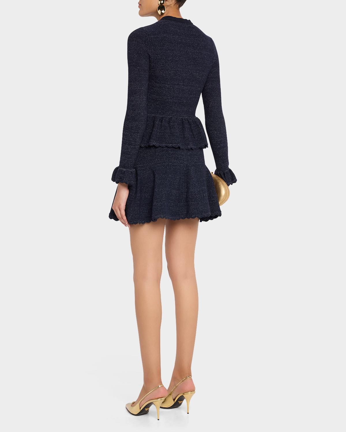 Textured Knit Fit & Flare Mini Dress - thumbnail 3
