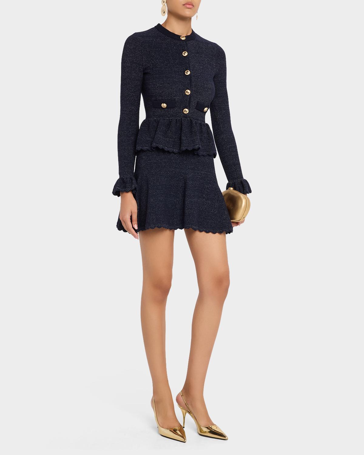 Textured Knit Fit & Flare Mini Dress - thumbnail 4