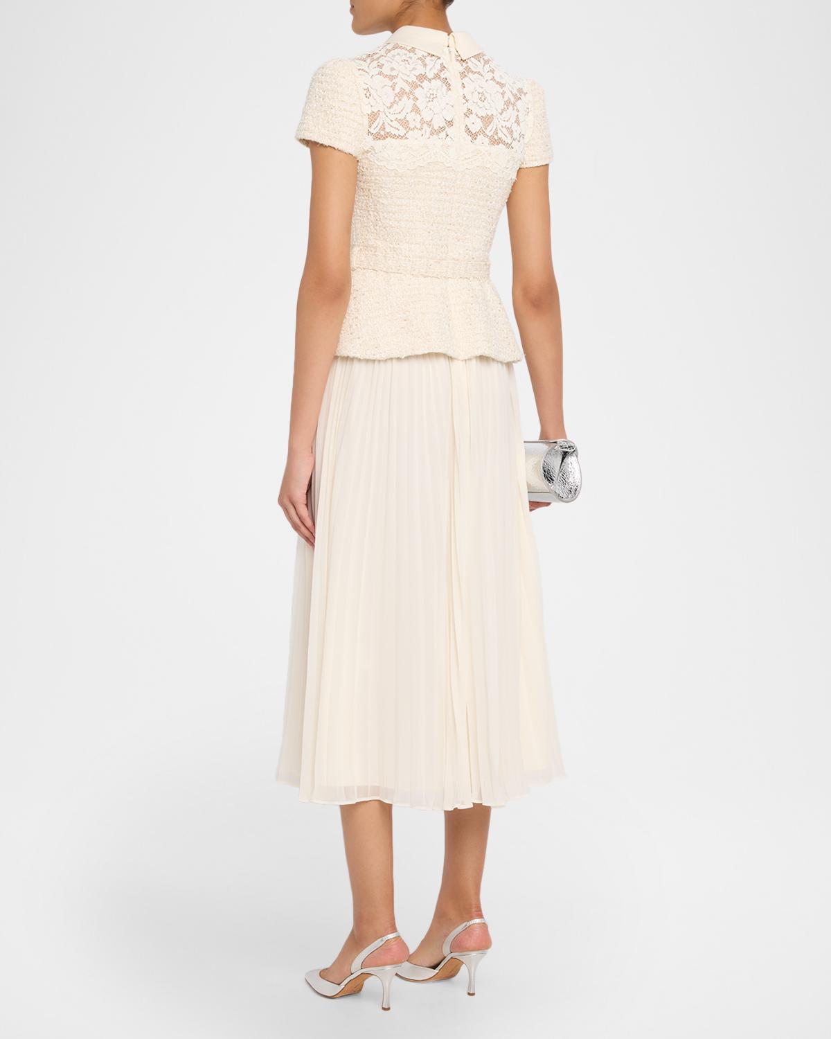 Lace Boucle Midi Dress - thumbnail 3