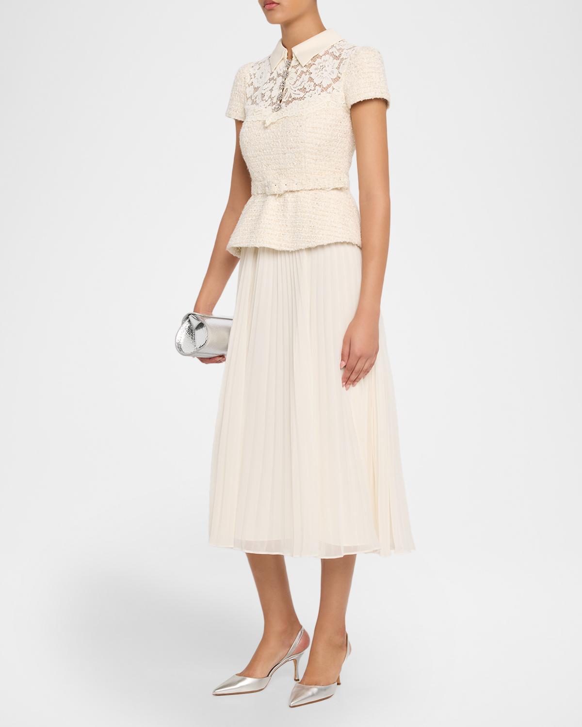 Lace Boucle Midi Dress - thumbnail 4