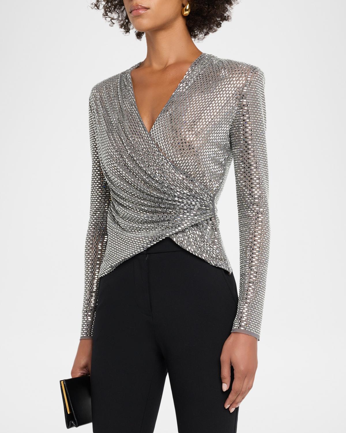 Rhinestone Wrap Top - thumbnail 4