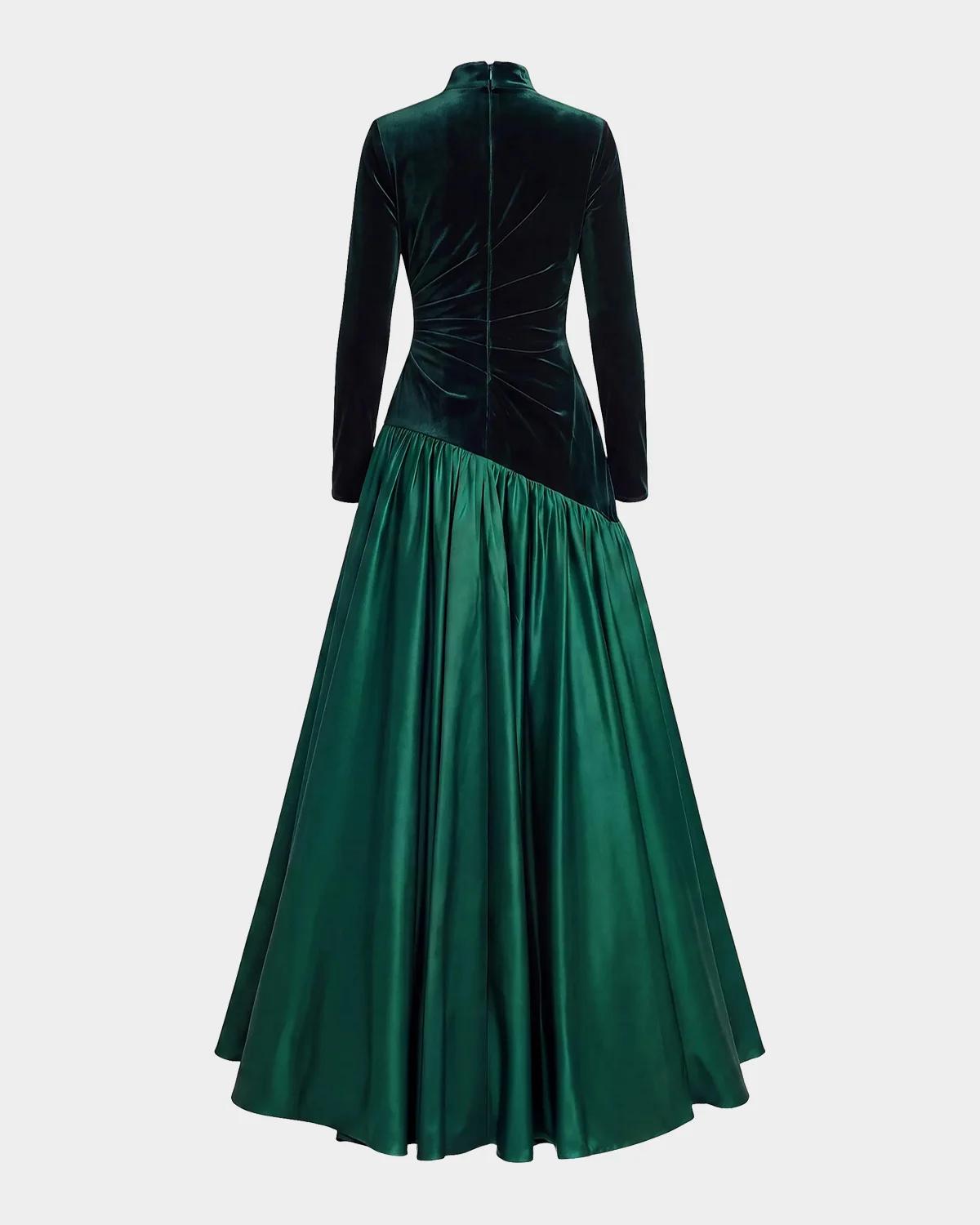 Mixed-Media Asymmetric Ballgown - thumbnail 6
