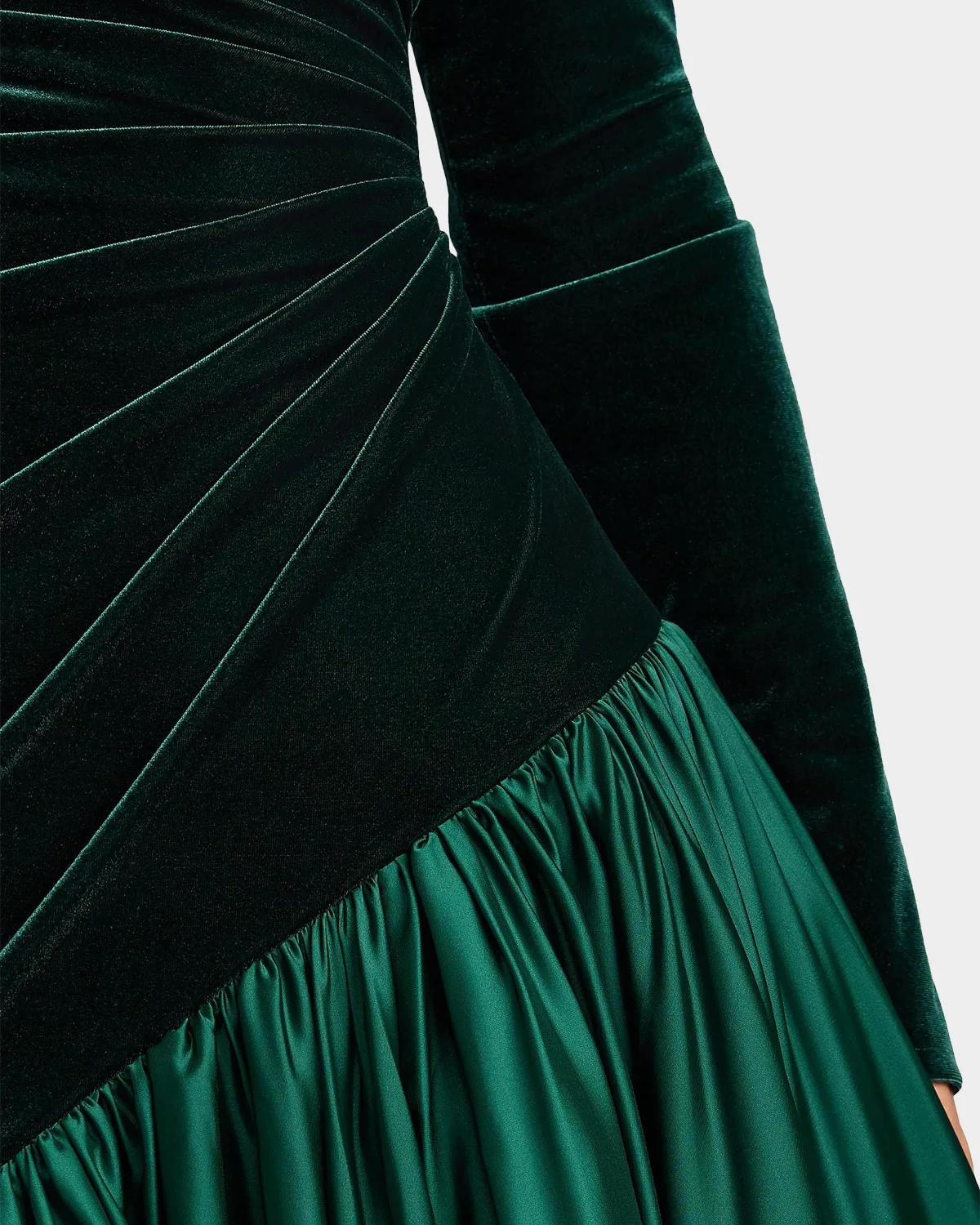 Mixed-Media Asymmetric Ballgown - thumbnail 5