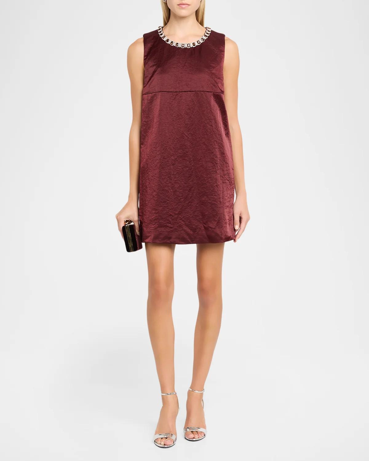 Katia Velvet Shift Mini Dress - thumbnail 2