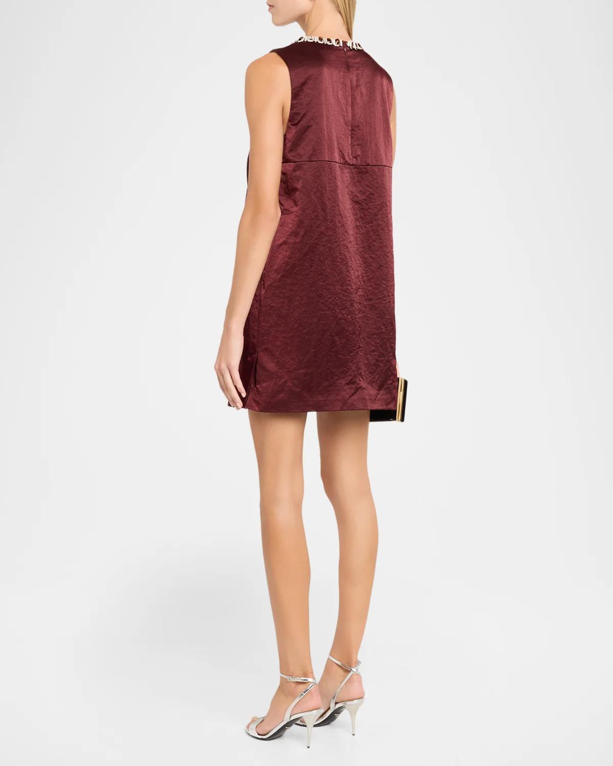 Katia Velvet Shift Mini Dress - thumbnail 3