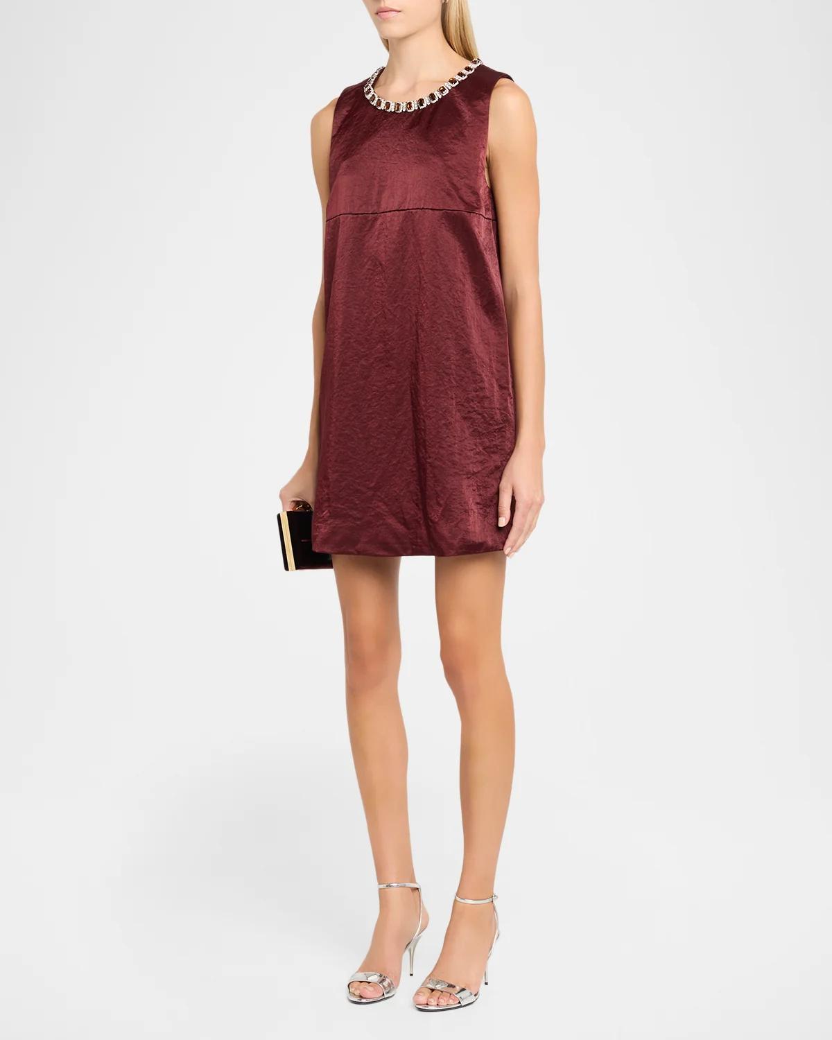 Katia Velvet Shift Mini Dress - thumbnail 4
