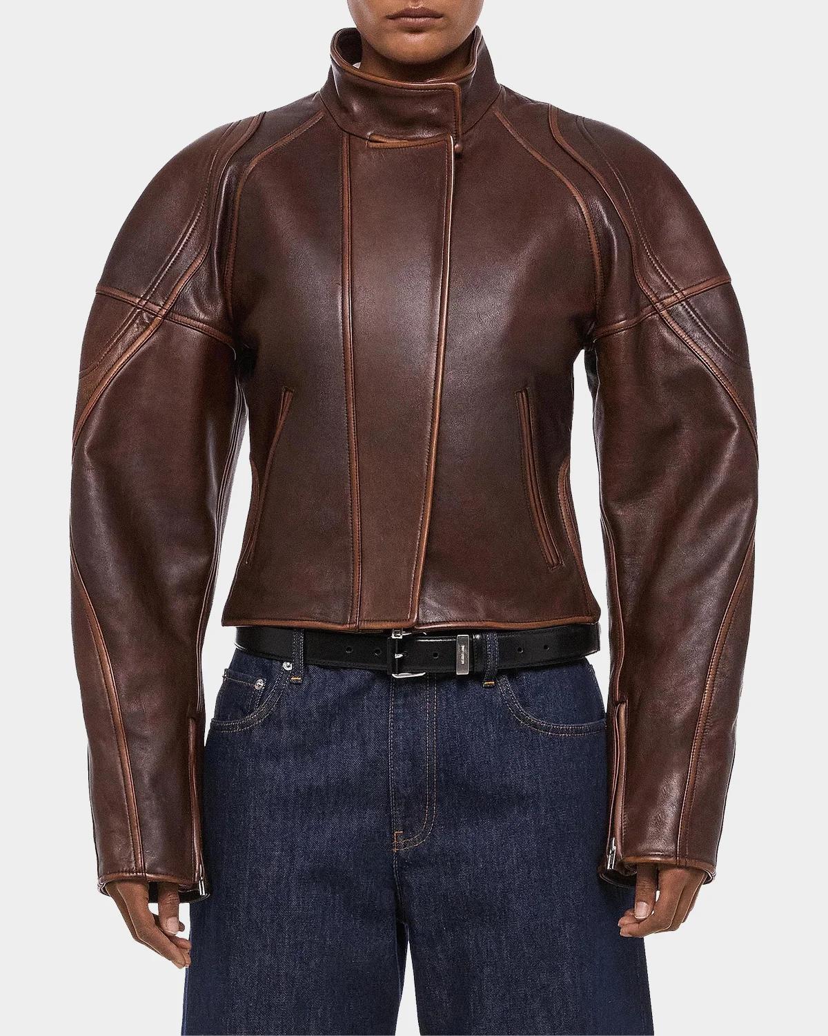 Leather Saddle Jacket - thumbnail 4